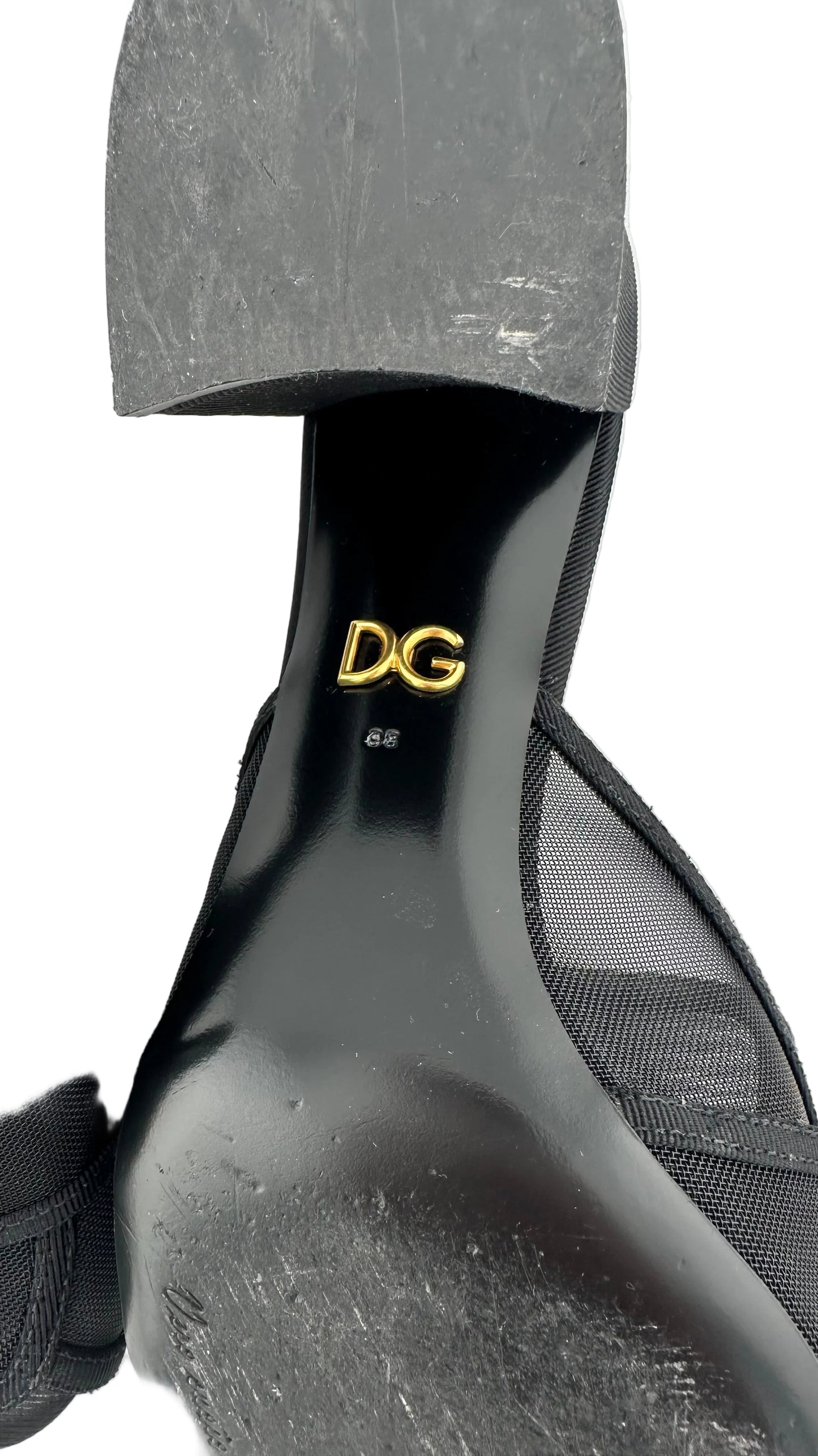 DOLCE & GABBANA - Black Mesh Heels - 38