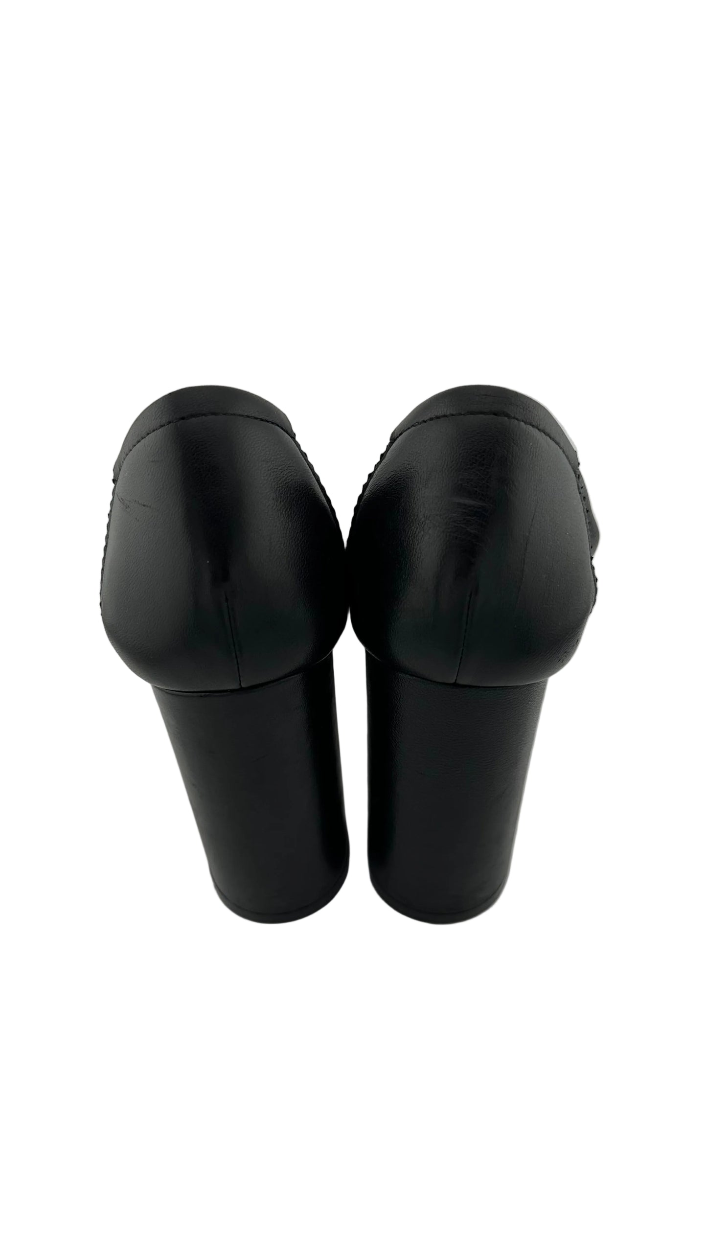 FERRAGAMO - Black Leather Heels - 39