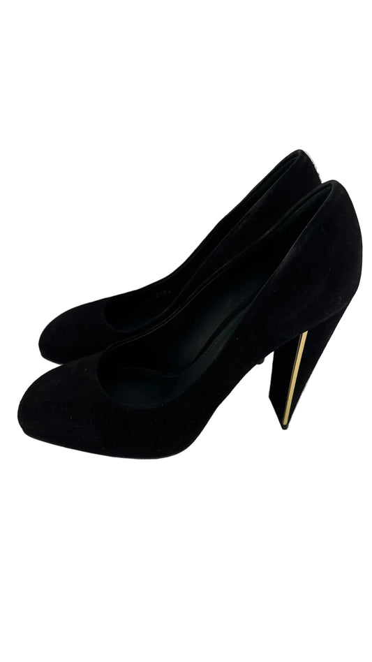 Louis Vuitton - Black Suede Heels - 37.5