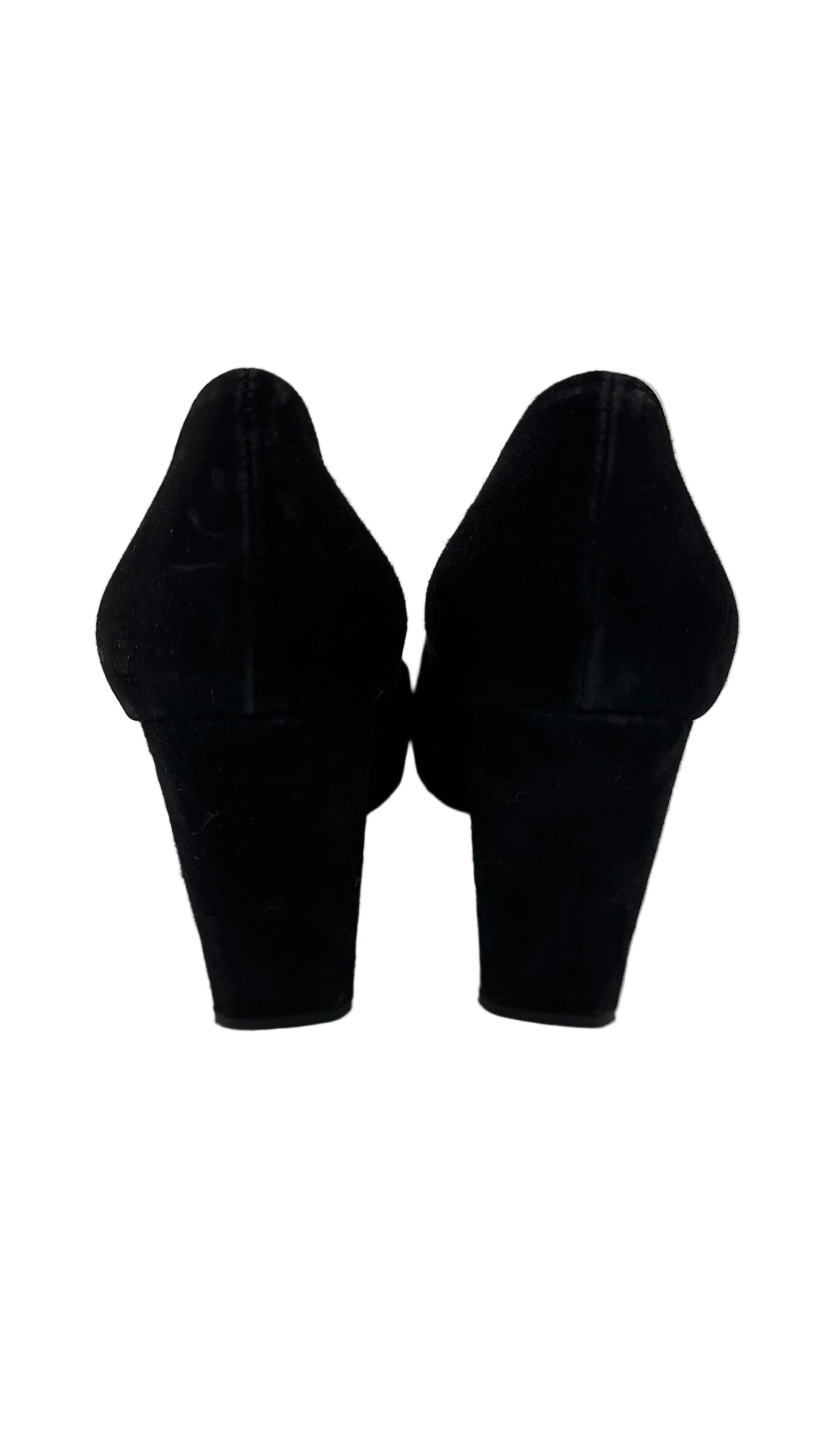 Louis Vuitton - Black Suede Heels - 37.5