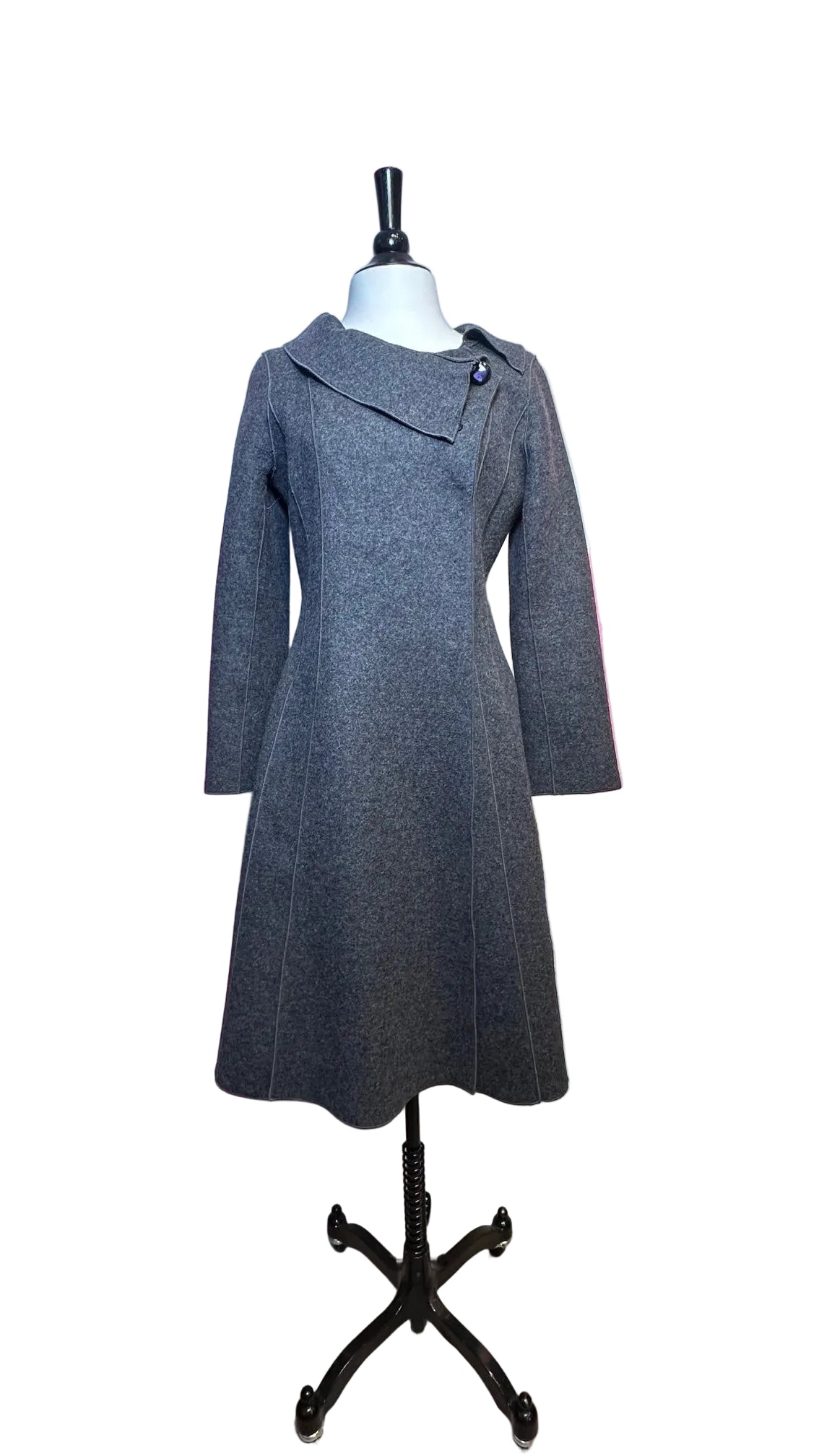 ARMANI COLLEZIONI - Grey Wool Coat - 4