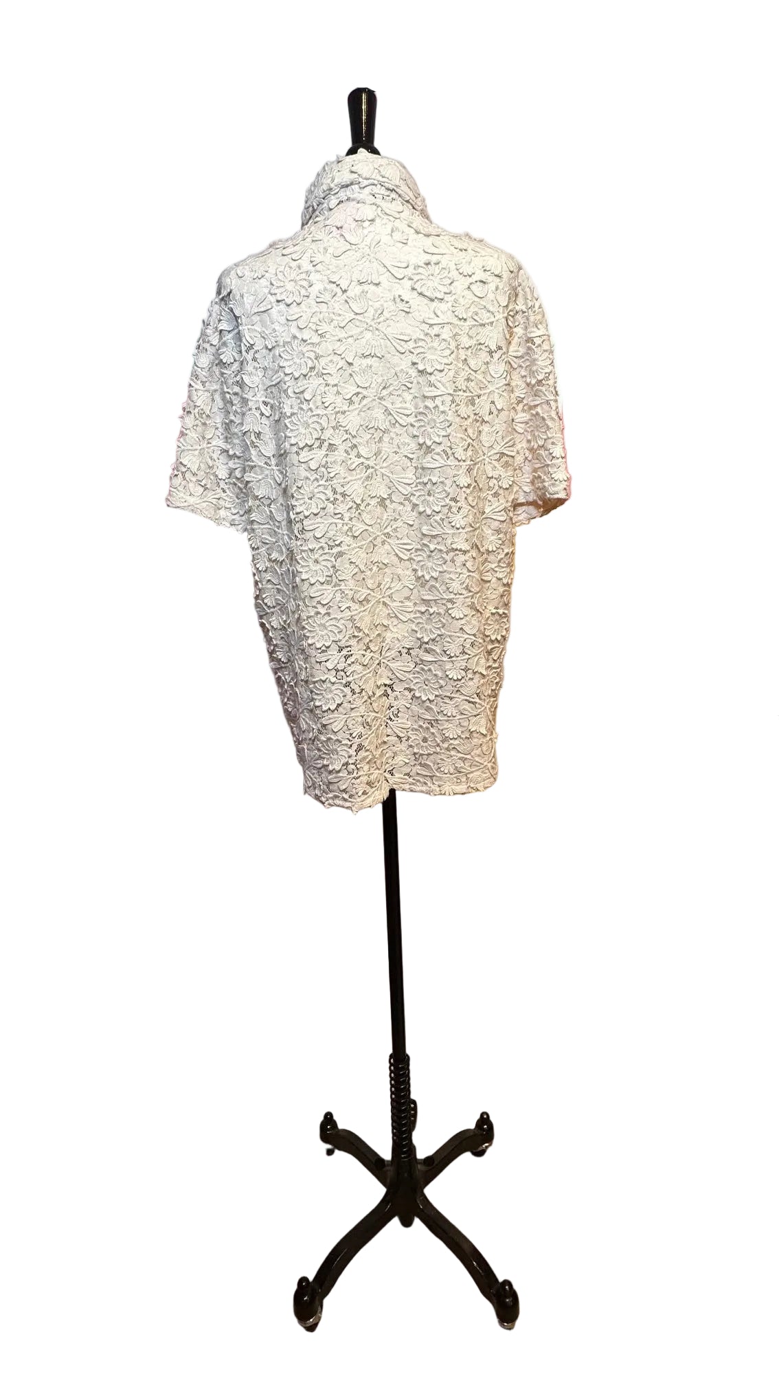 DOLCE & GABBANA - Cream Floral Lace Top  - Medium
