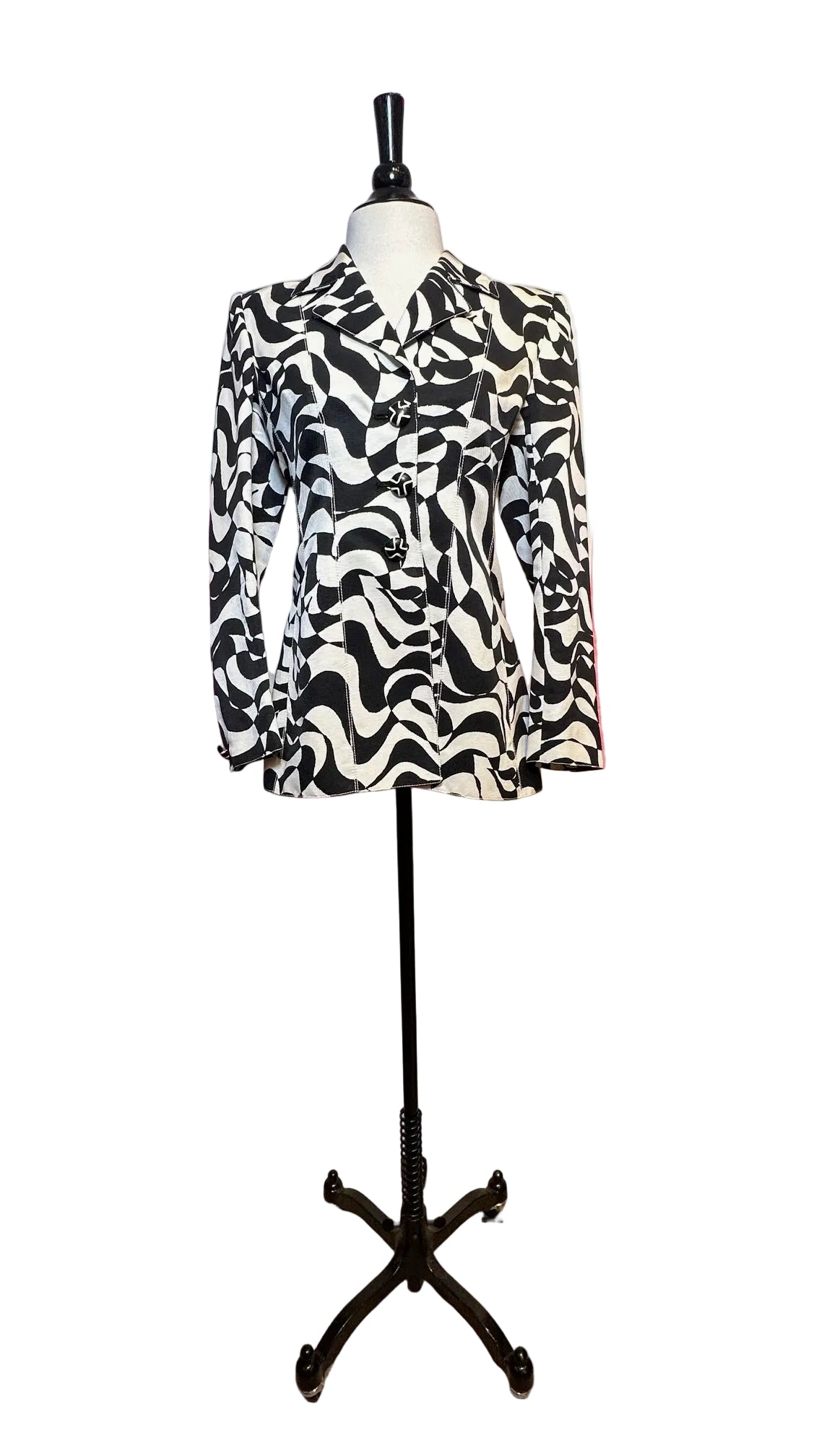 Emanuele Ungaro - Black And White Print Jacket - Small