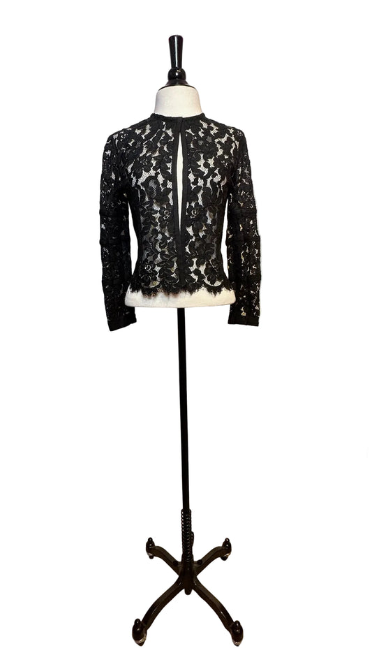 Carolina Herrera - Black Lace Jacket - Small