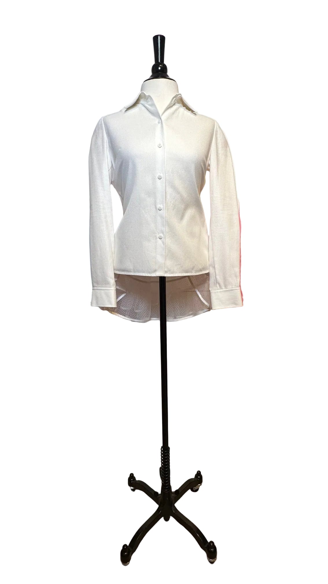 LENA LUME - White Collar Ruffle Shirt - 36
