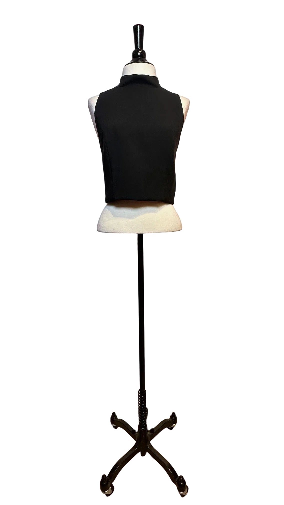 HALO - Black Mock Neck Sleeveless Crop Top - 10