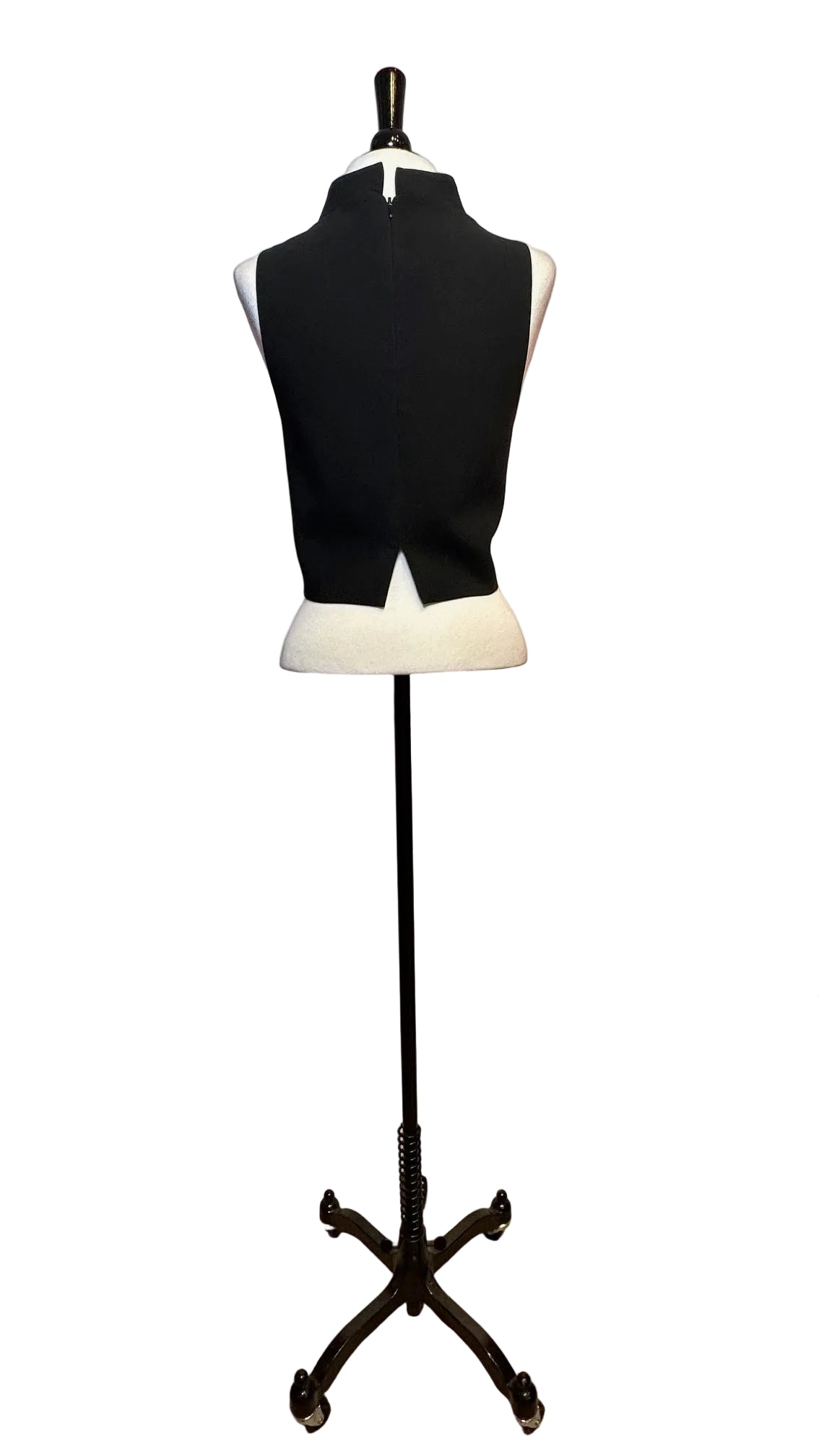 HALO - Black Mock Neck Sleeveless Crop Top - 10