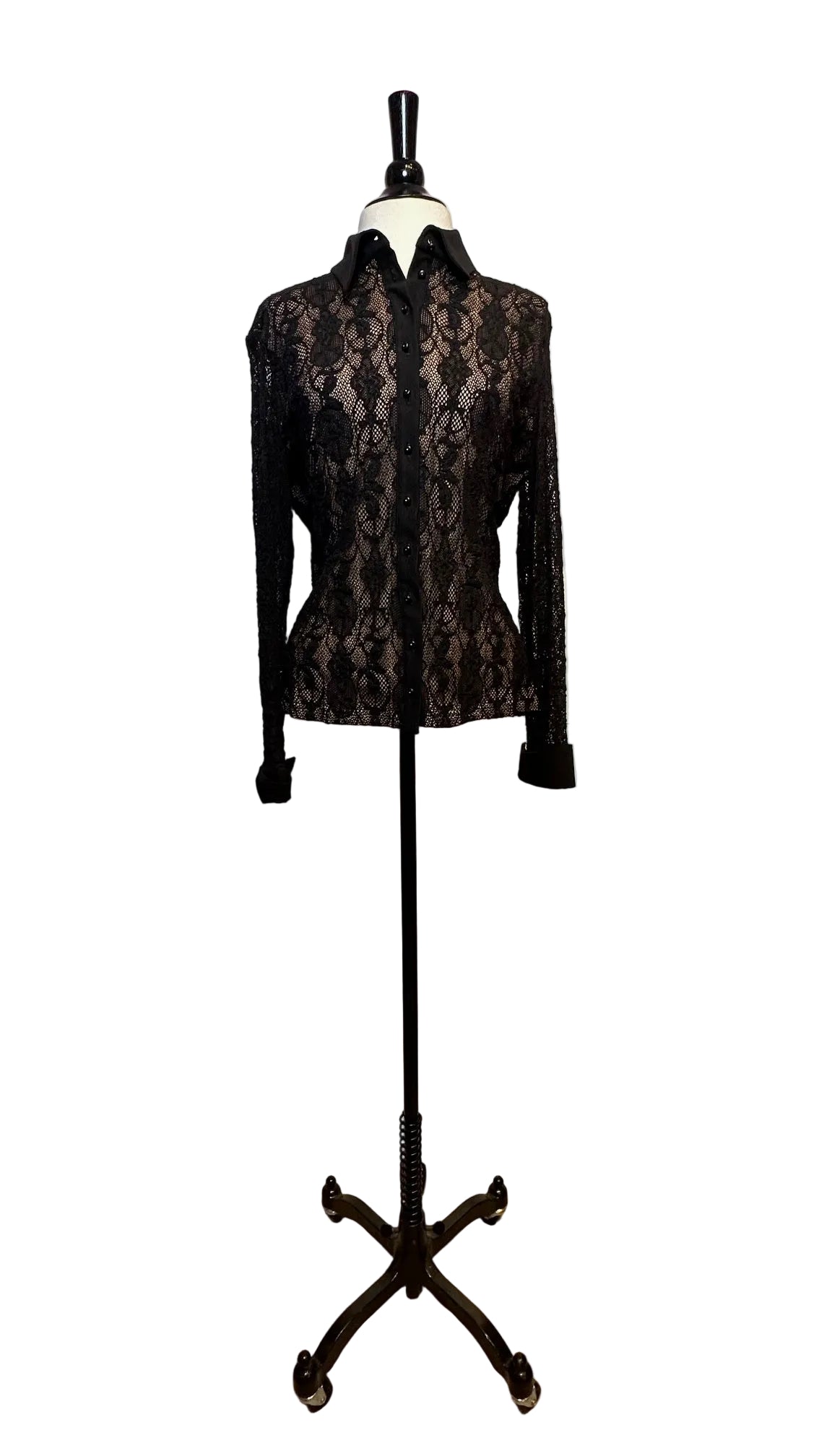 ANNE FONTAINE - Black Lace Blouse - 46