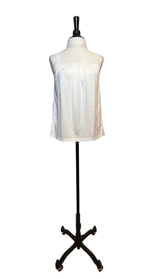 Burberry - White Sleeveless Lace Top - Small