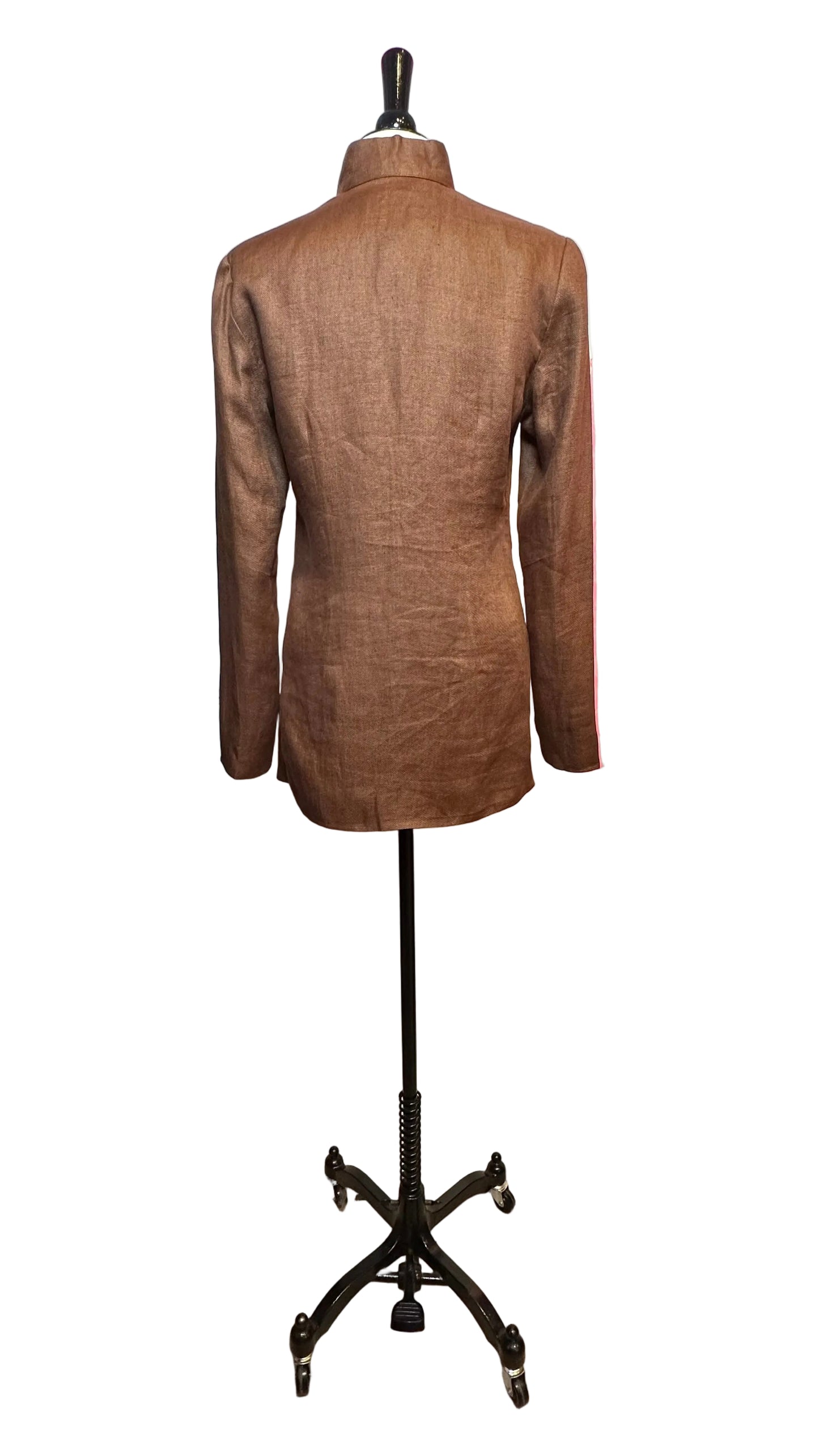 Shanghai Tang - Chestnut Linen Jacket - Small