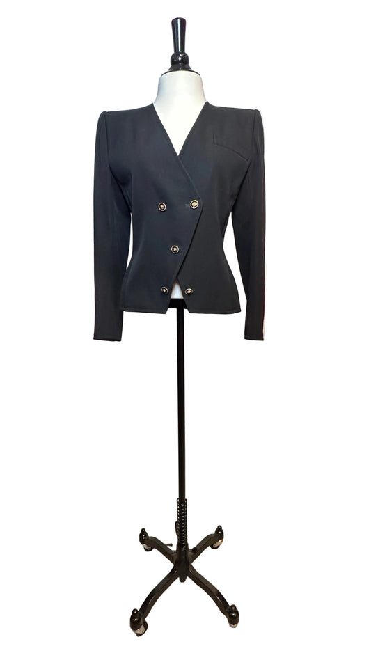 Yves Saint Laurent - Black Double-Breasted Blazer - Small