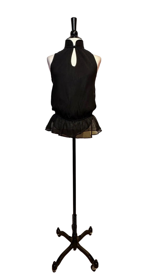 Shanghai Tang - Black Silk Top - Small