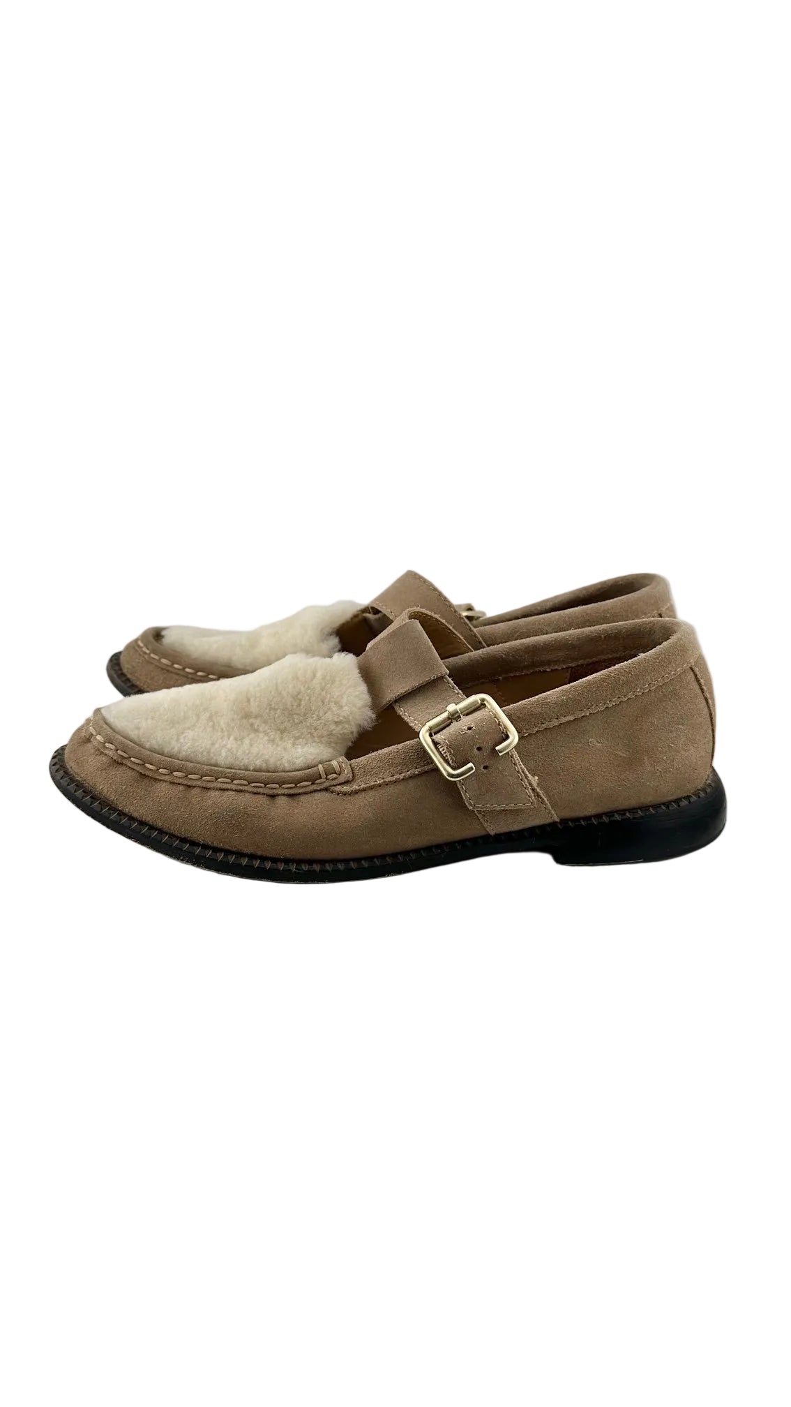 Freda Salvador - Beige Shearling Loafers - 40