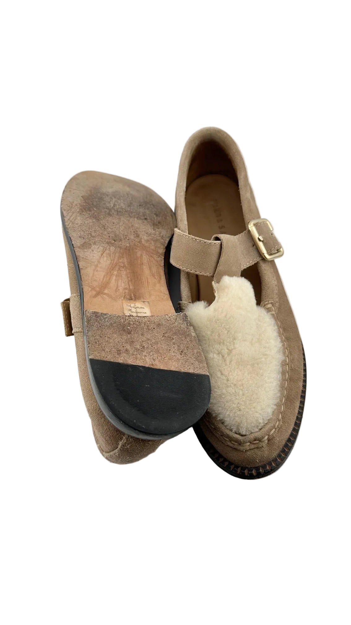 Freda Salvador - Beige Shearling Loafers - 40