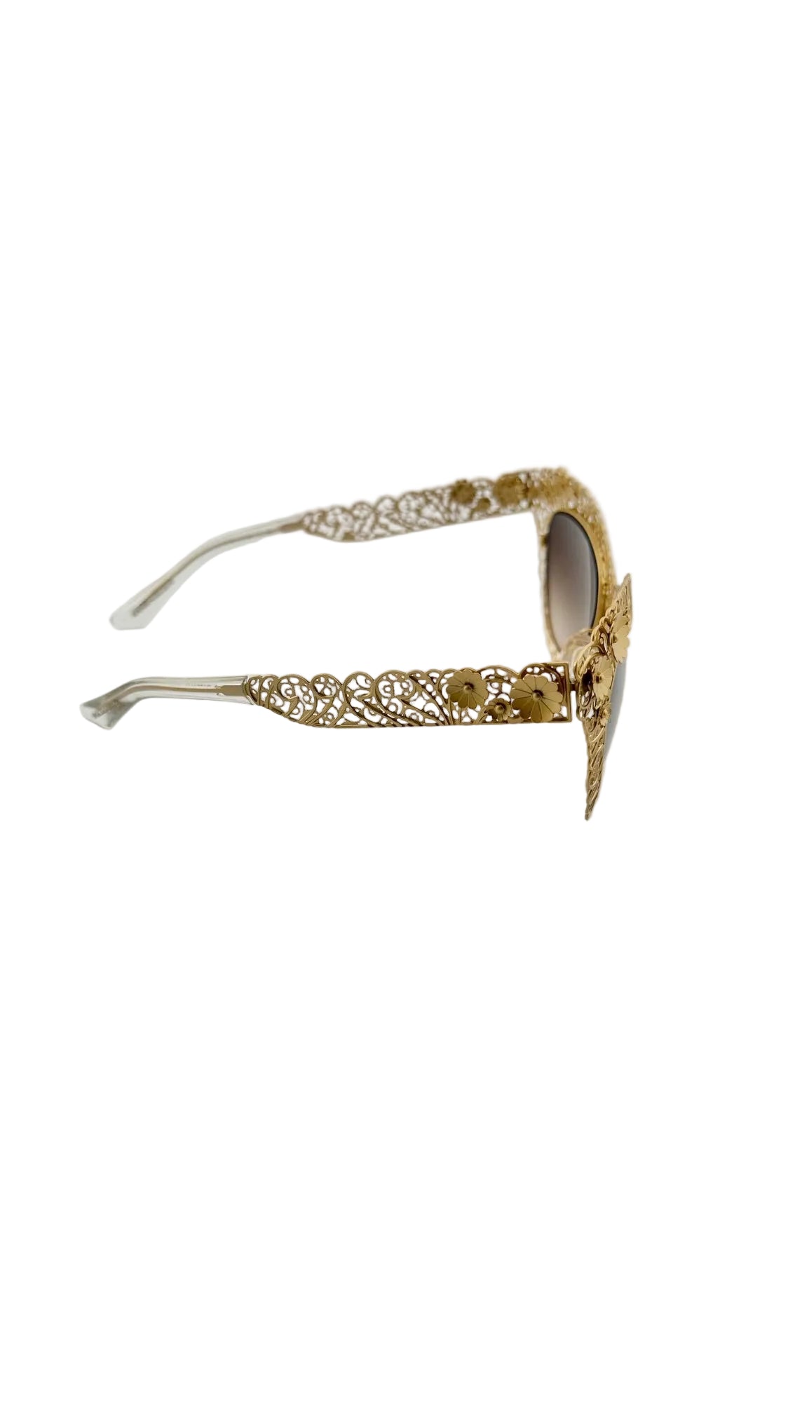 DOLCE & GABBANA - Gold Metal Lace Sunglasses