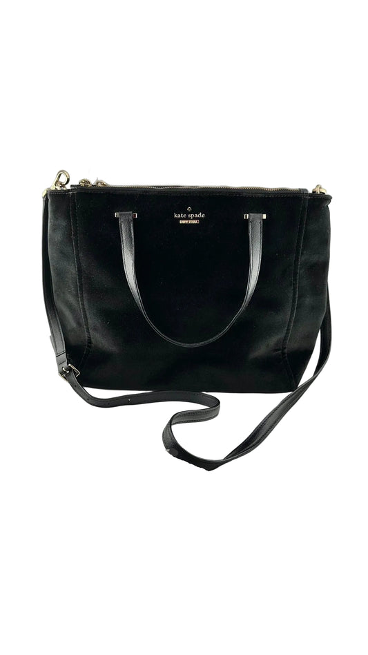 KATE SPADE - Velveteen Large Black Purse