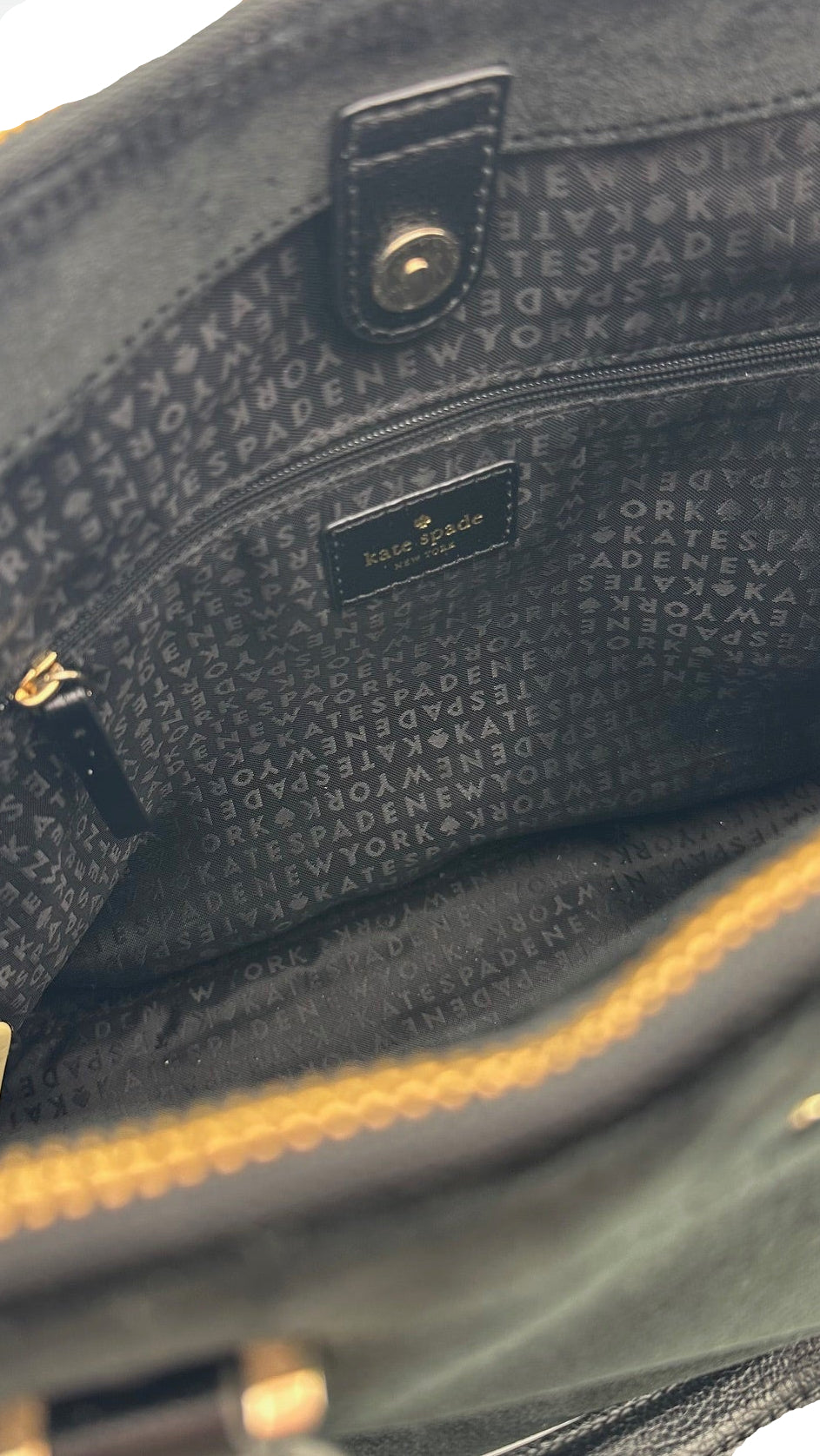 KATE SPADE - Velveteen Large Black Purse