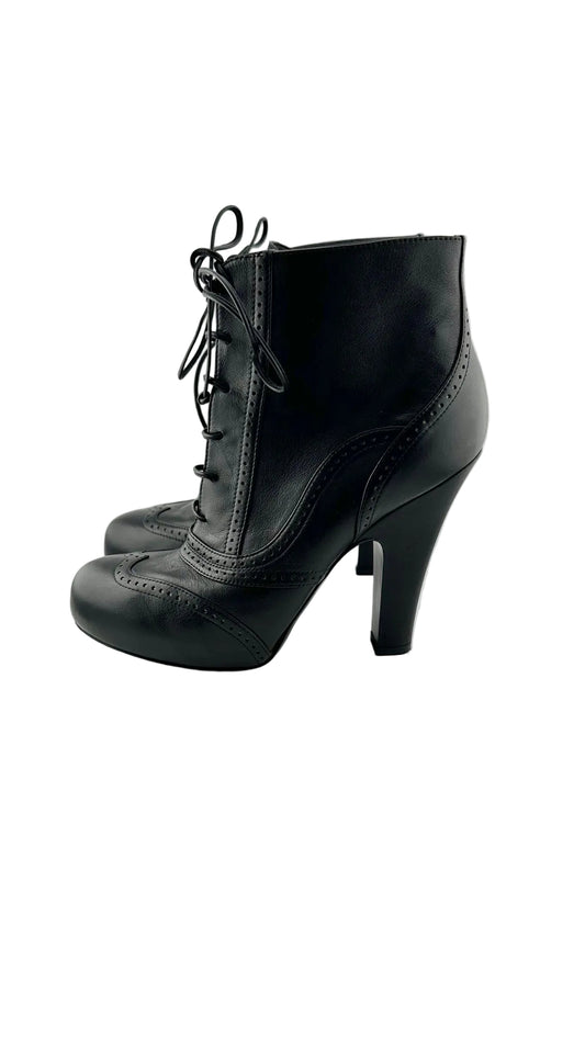 Bottega Venetta - Black Leather Booties - 39