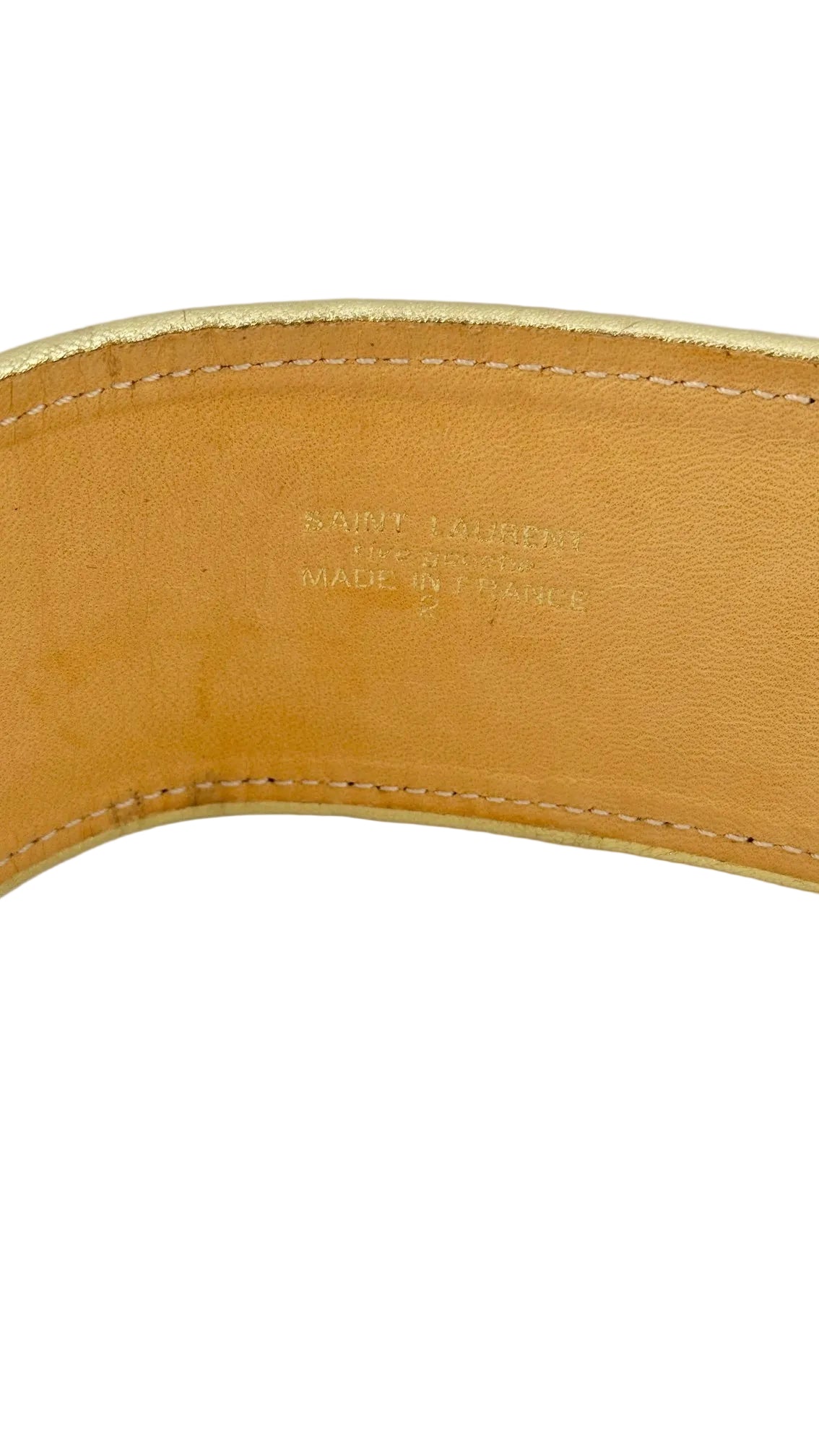 Saint Laurent - Purple Gold Leather Tassel Belt - Small