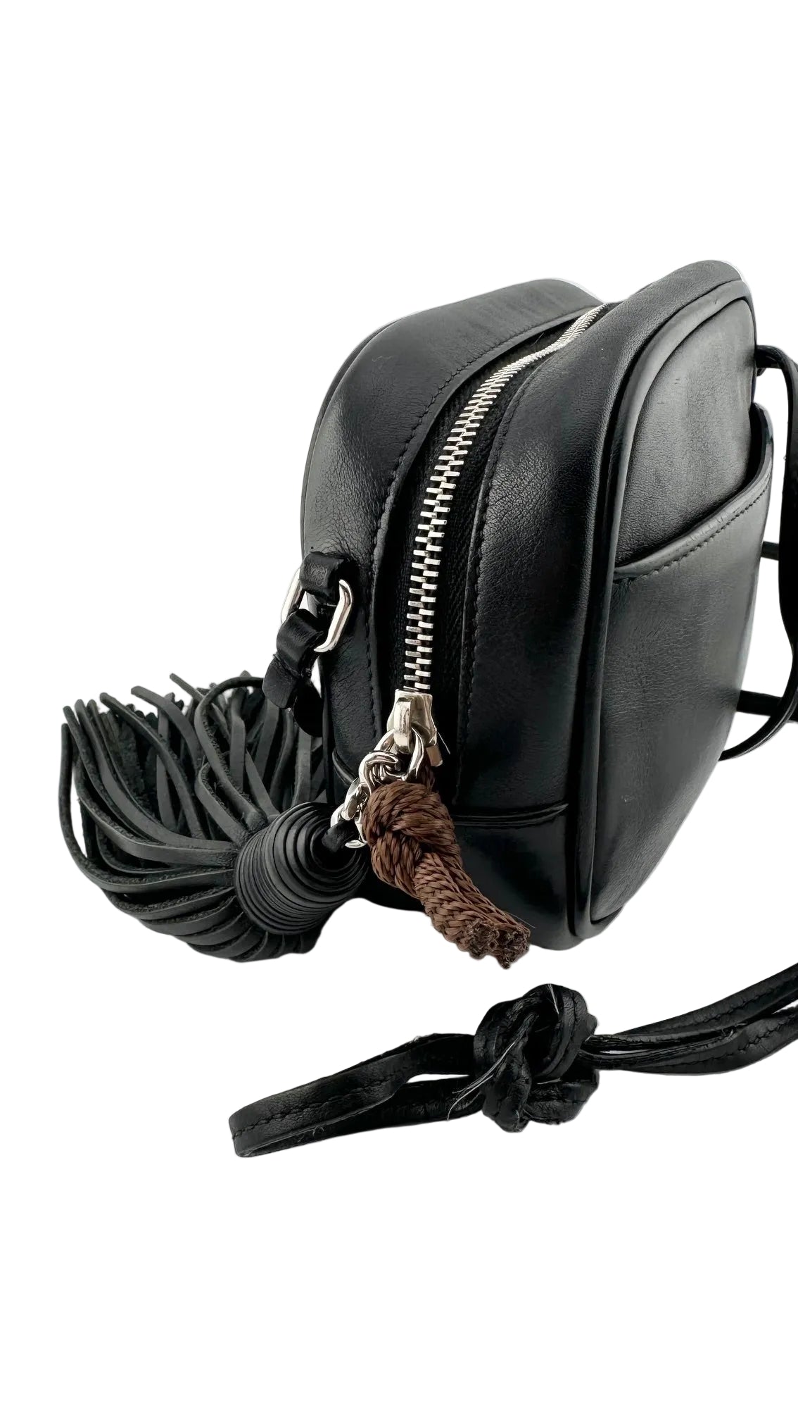 Yves Saint Laurent - Black Leather Mini Crossbody Bag