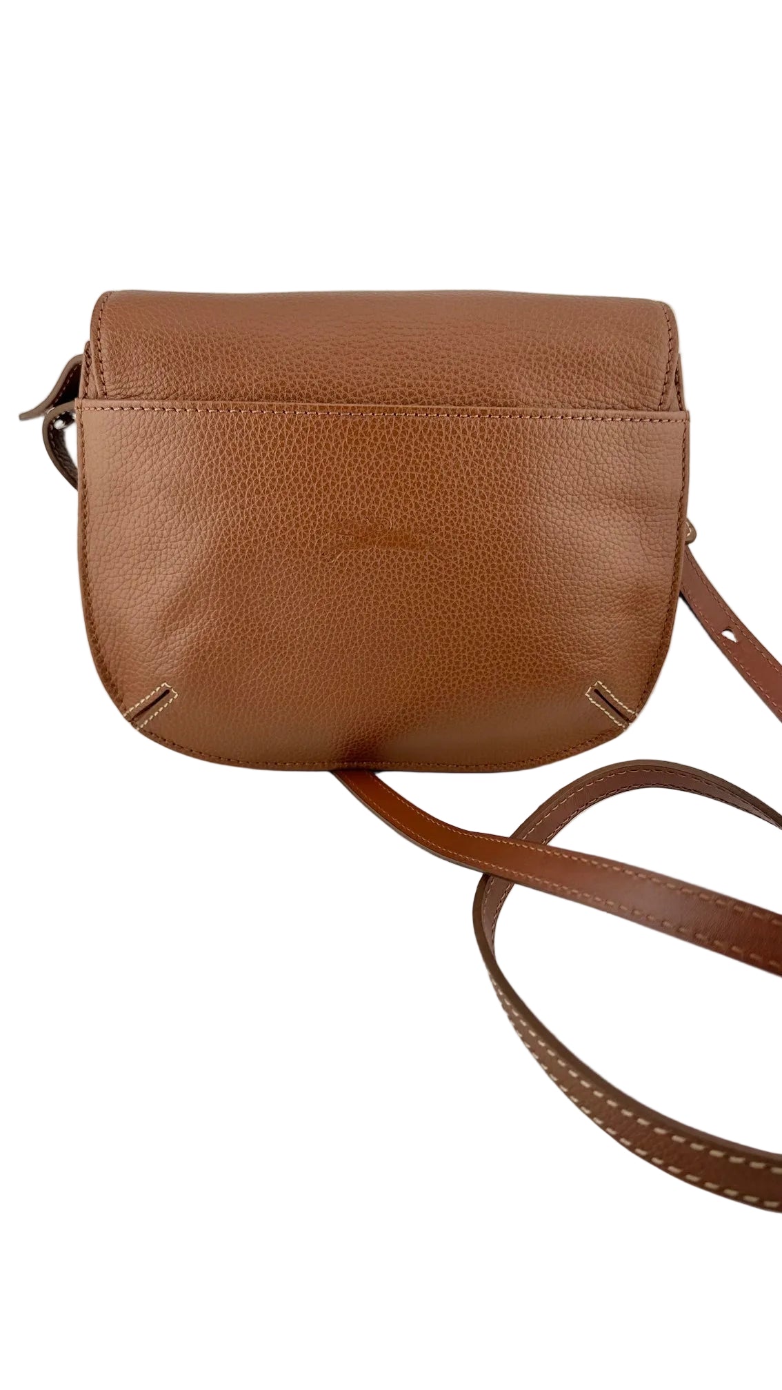 Longchamp - Brown Leather Small Crossbody Bag