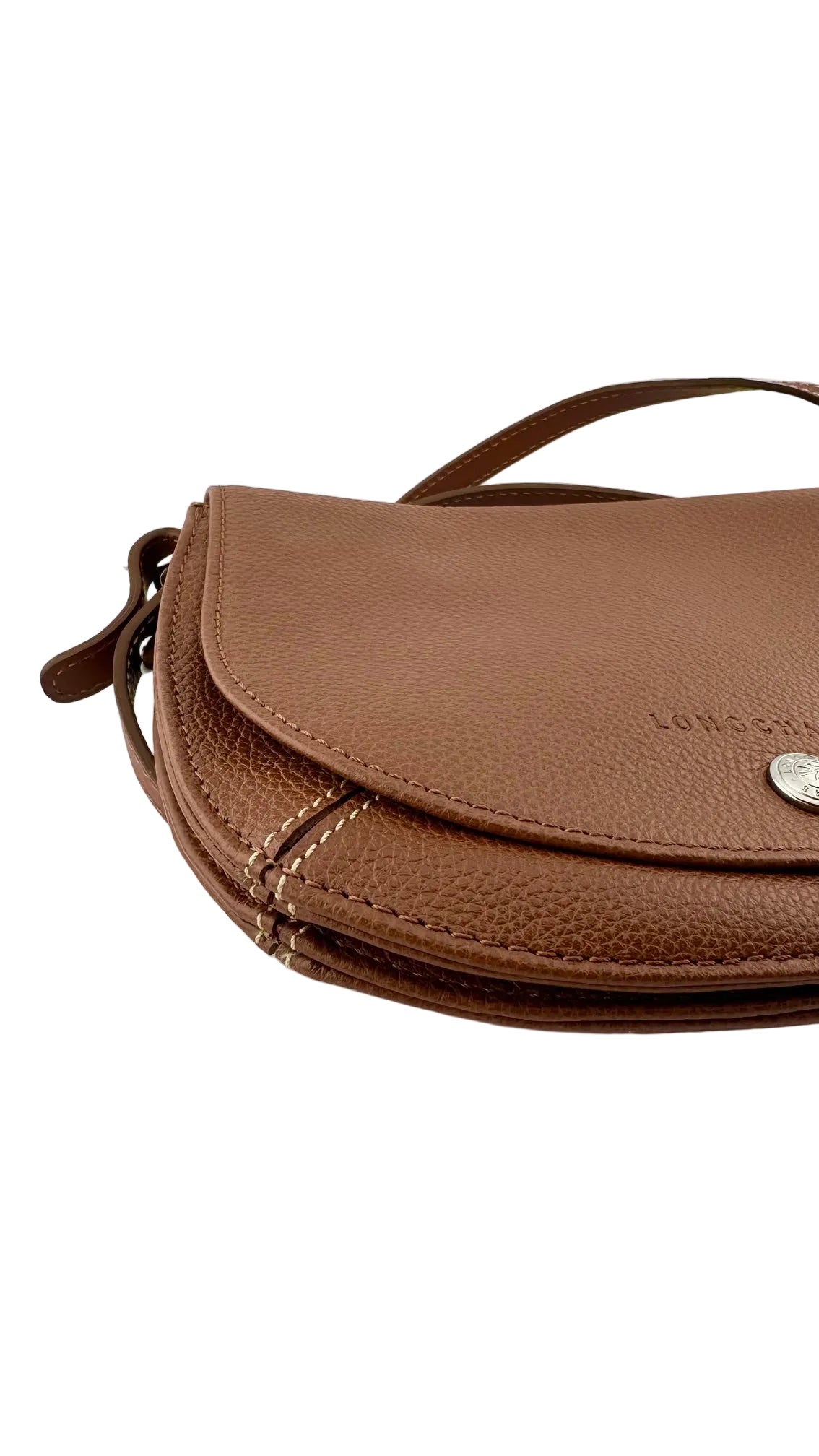 Longchamp - Brown Leather Small Crossbody Bag