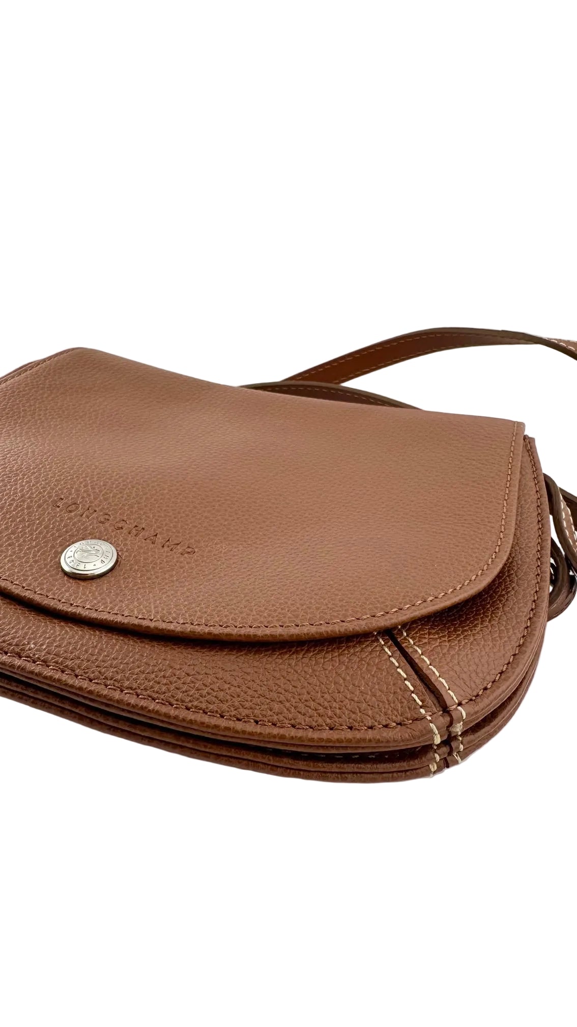 Longchamp - Brown Leather Small Crossbody Bag