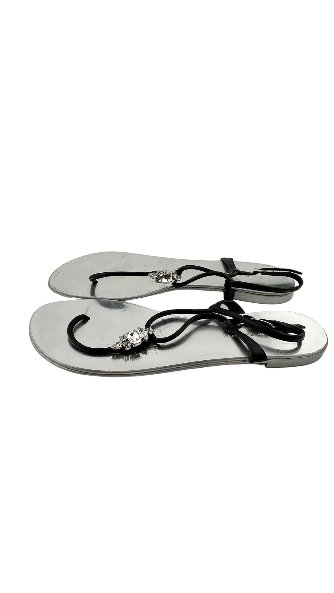 Giuseppe Zanotti - Silver Diamond Sandals - 40.5