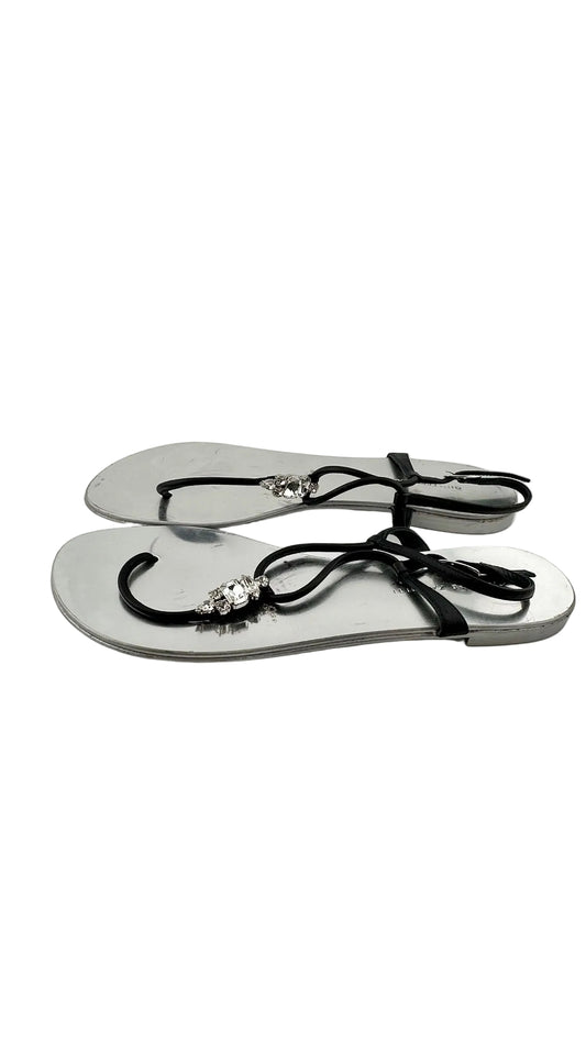 Giuseppe Zanotti - Silver Diamond Sandals - 40.5