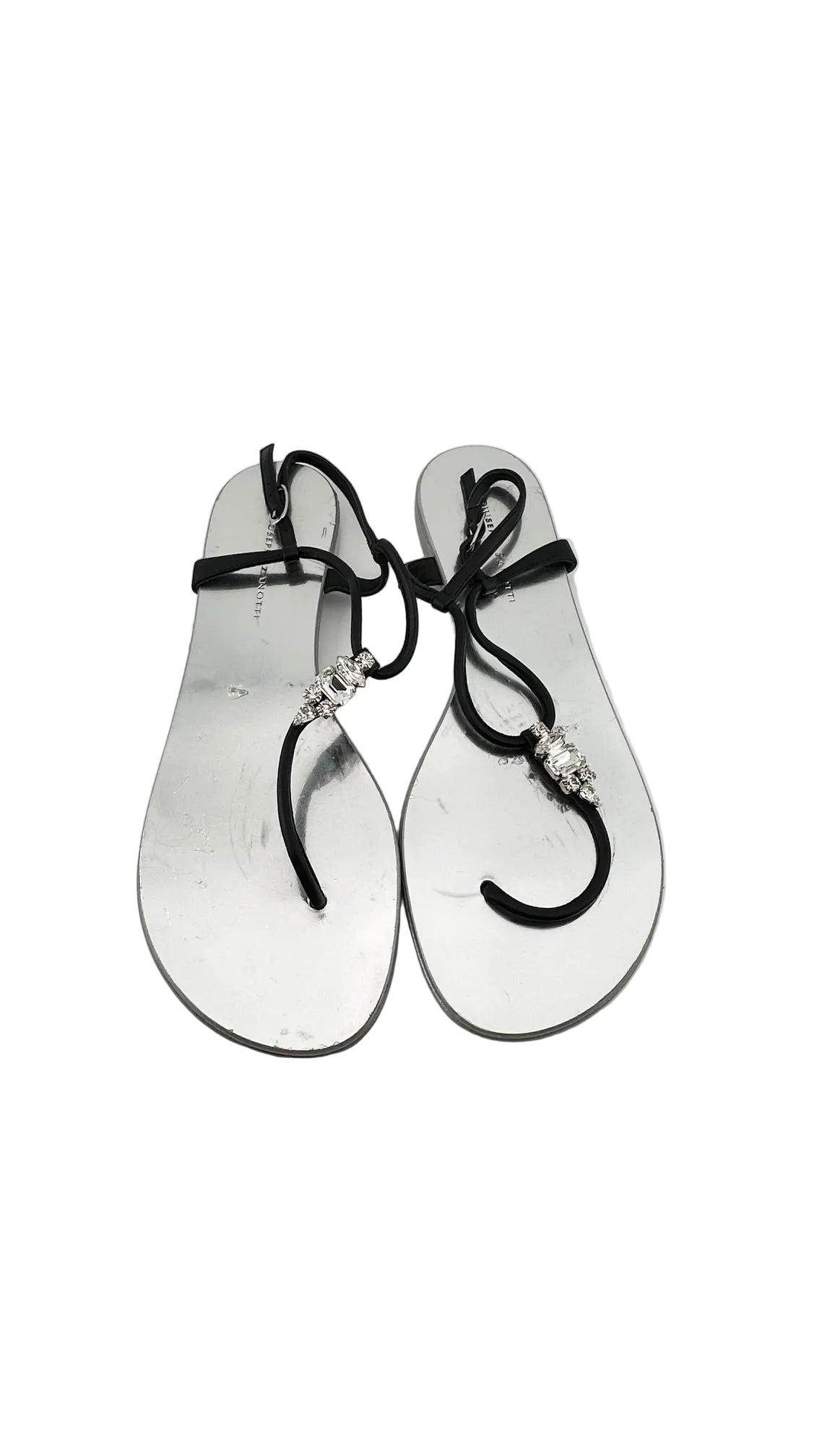 Giuseppe Zanotti - Silver Diamond Sandals - 40.5