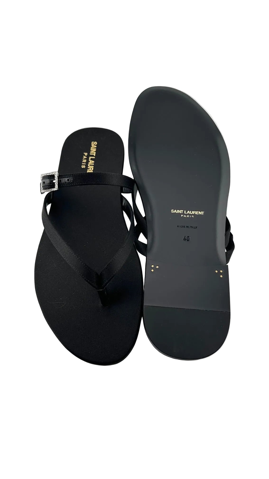 Saint Laurent - LASZLO 05 Black Sandals - 40