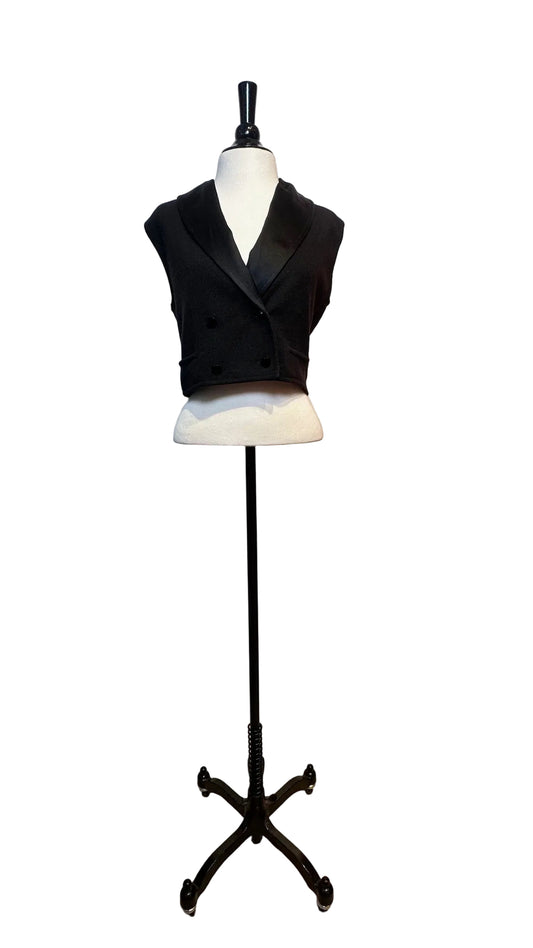 Valentino - Vintage Black Double Breasted Vest - Small