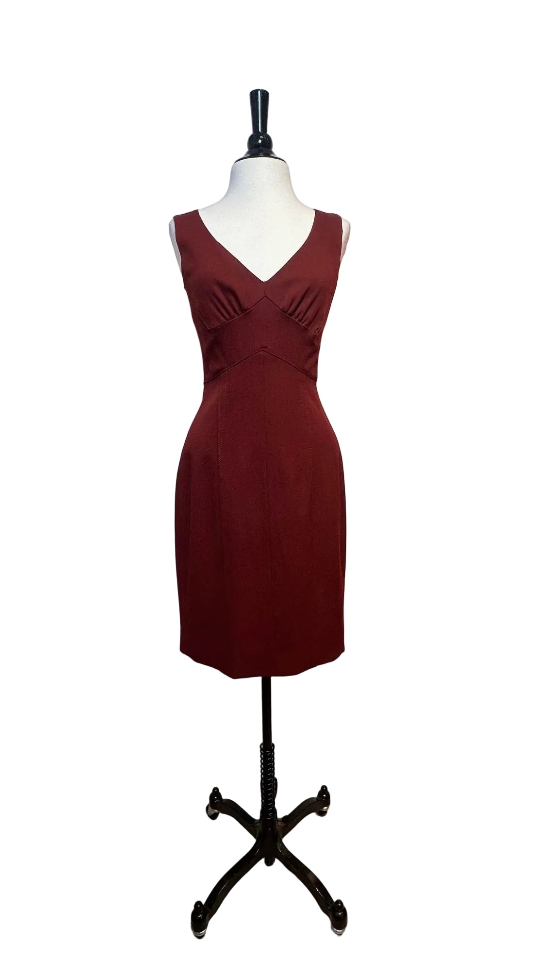DOLCE & GABBANA - Maroon Sleeveless Dress - 40
