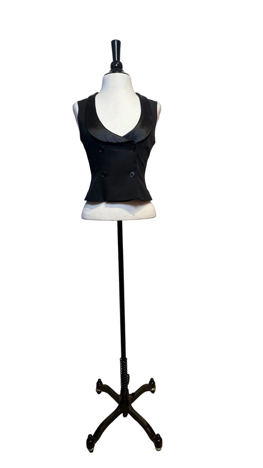 DKNY - Black Tux Vest - 2