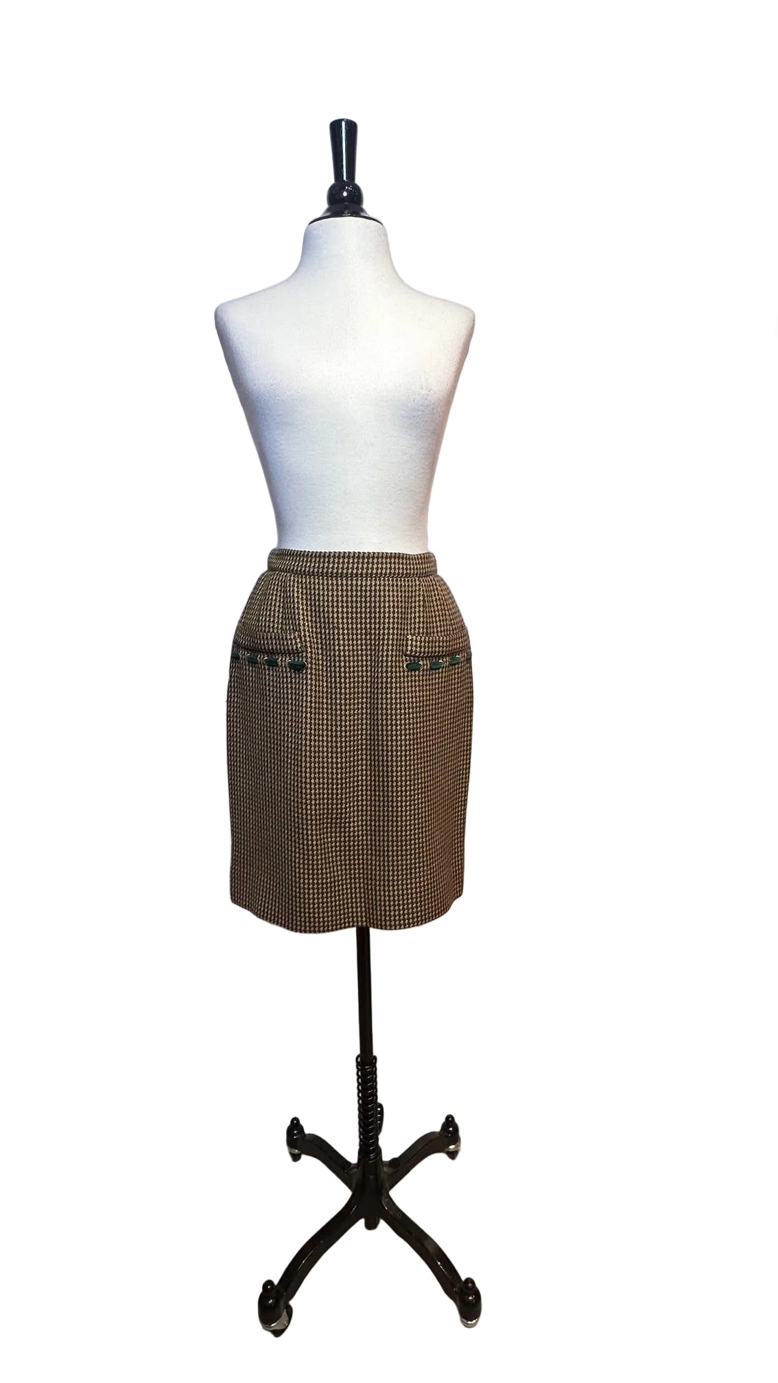 Valentino Boutique - Green Wool Skirt - 8