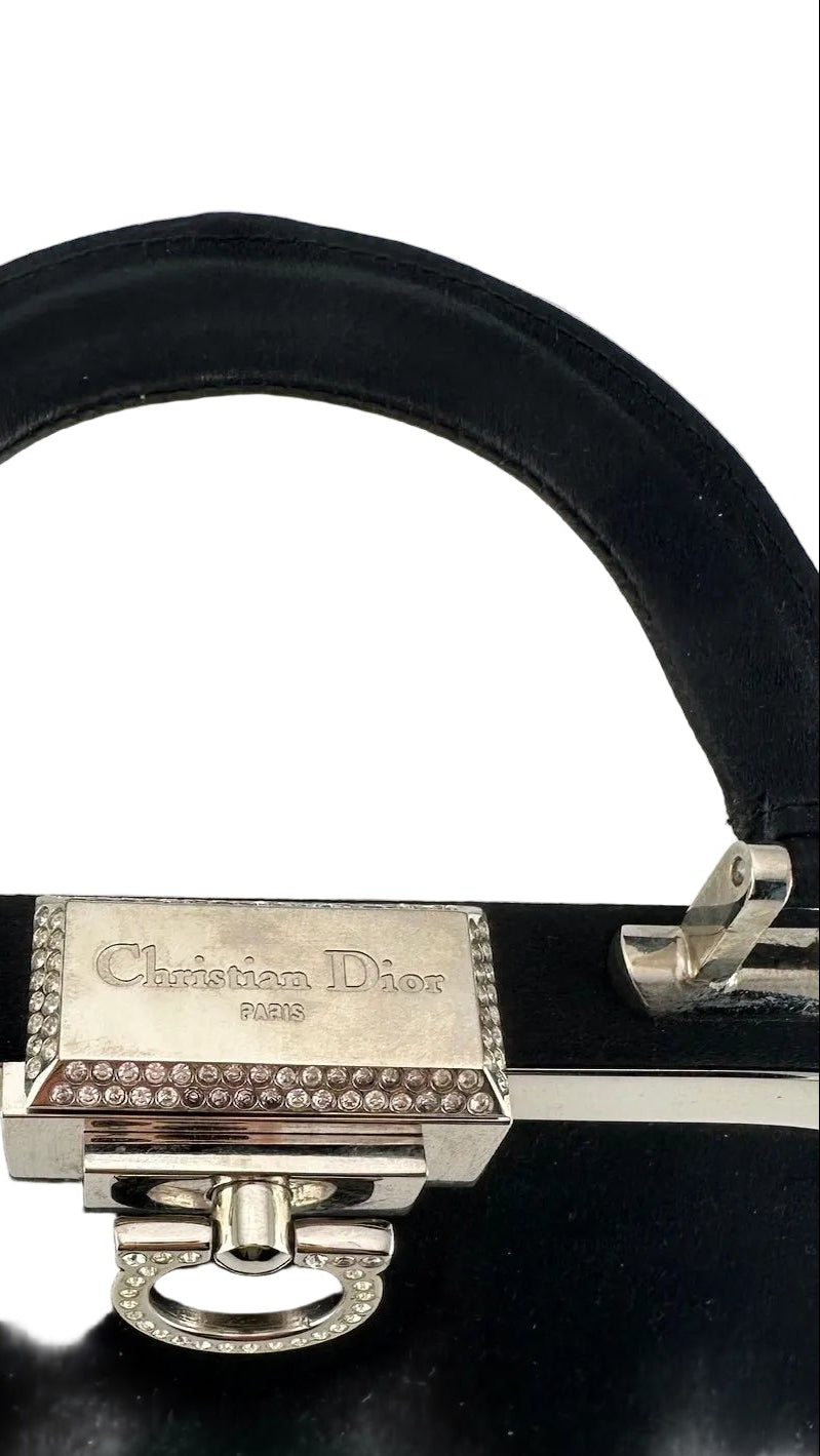 Christian Dior - Vintage Black Satin Clutch Bag