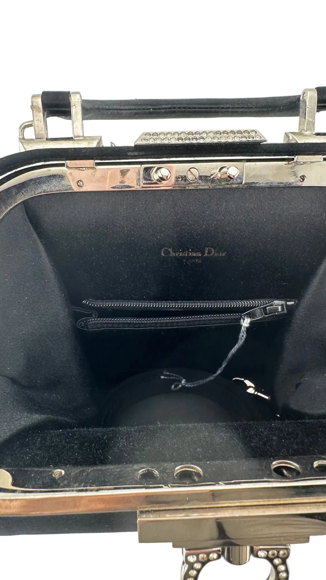 Christian Dior - Vintage Black Satin Clutch Bag
