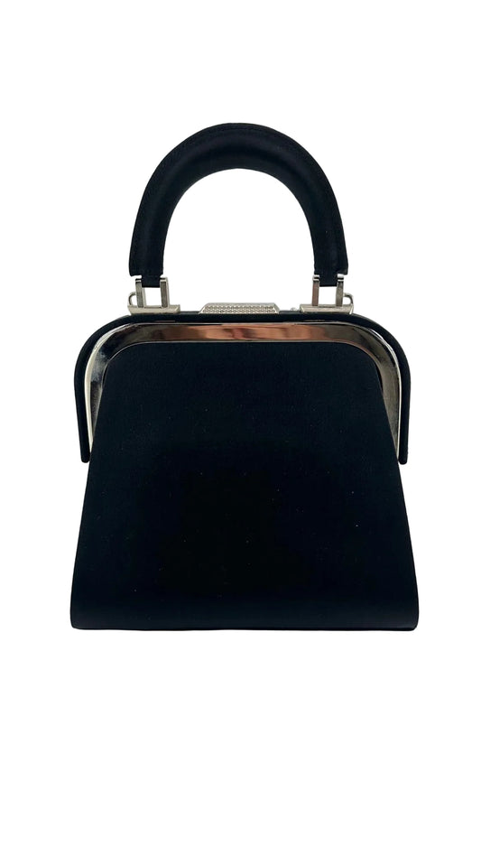 Christian Dior - Vintage Black Satin Clutch Bag