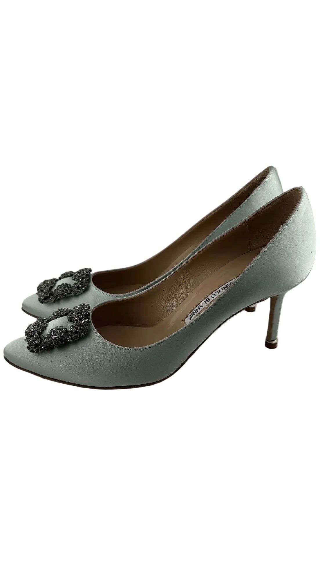 MANOLO BLAHNIK - Mint Green hangisi Crystal Heel