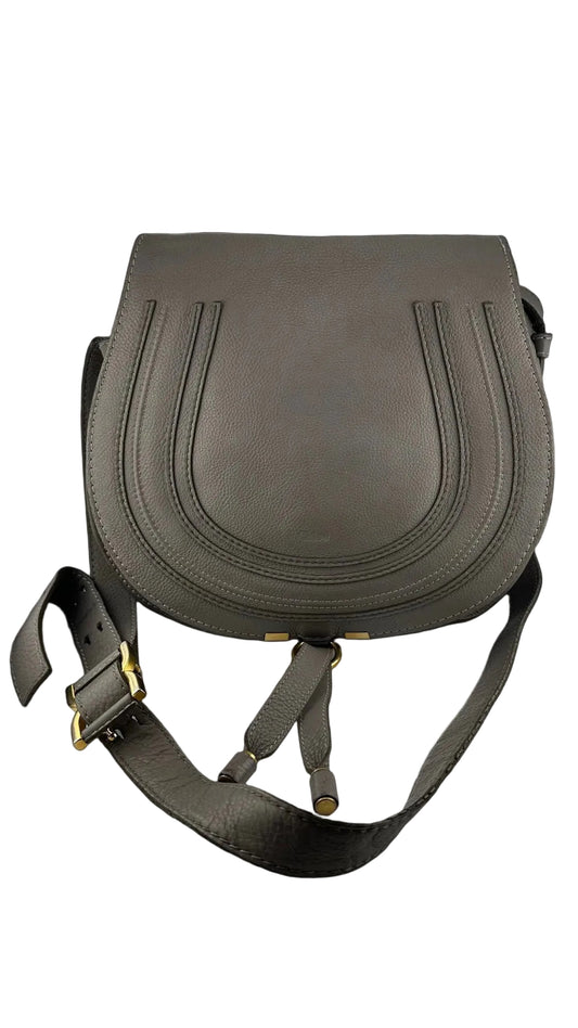 Chloe - Gray Satchel Crossbody Large