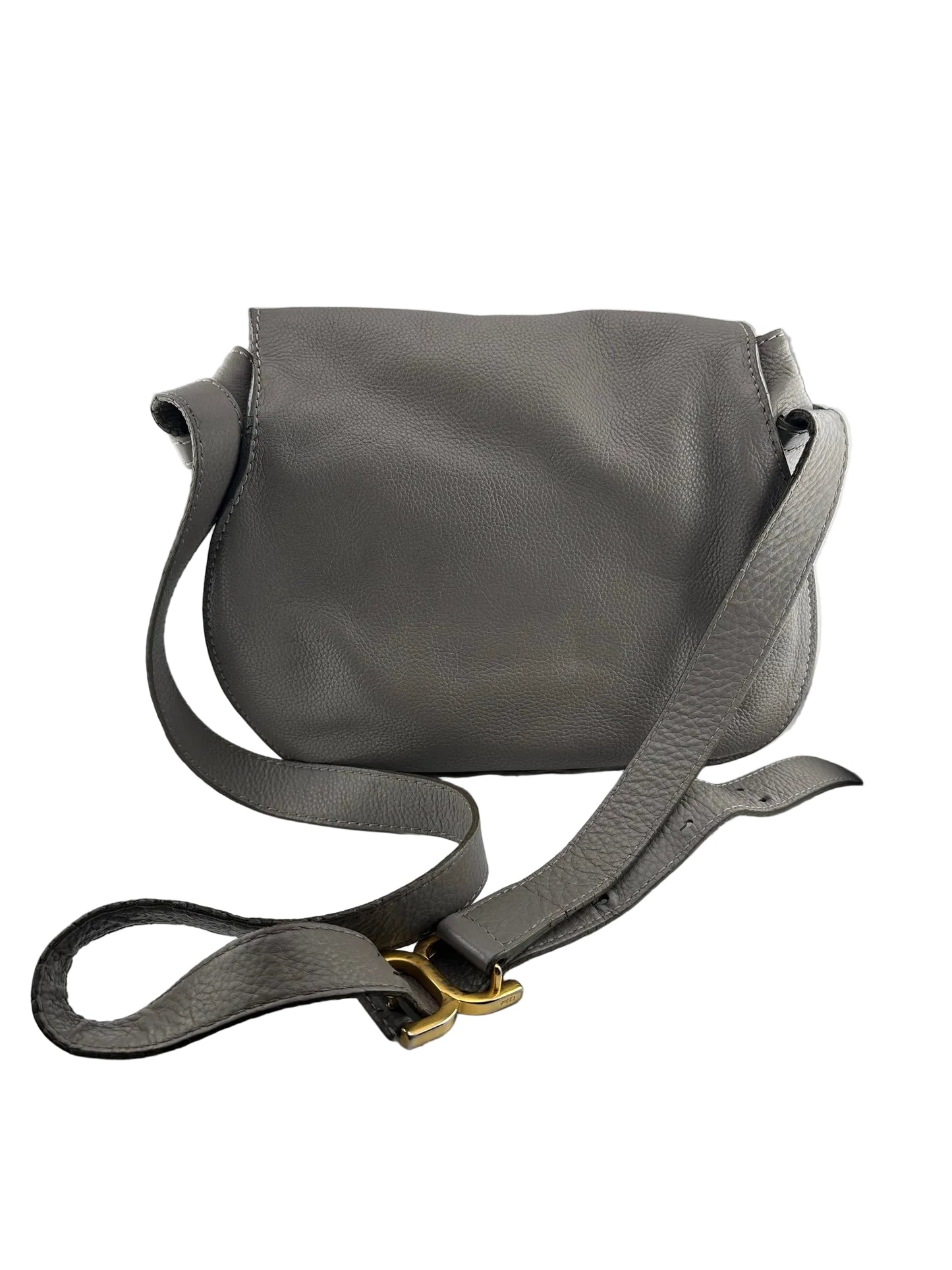 Chloe - Gray Satchel Crossbody Large
