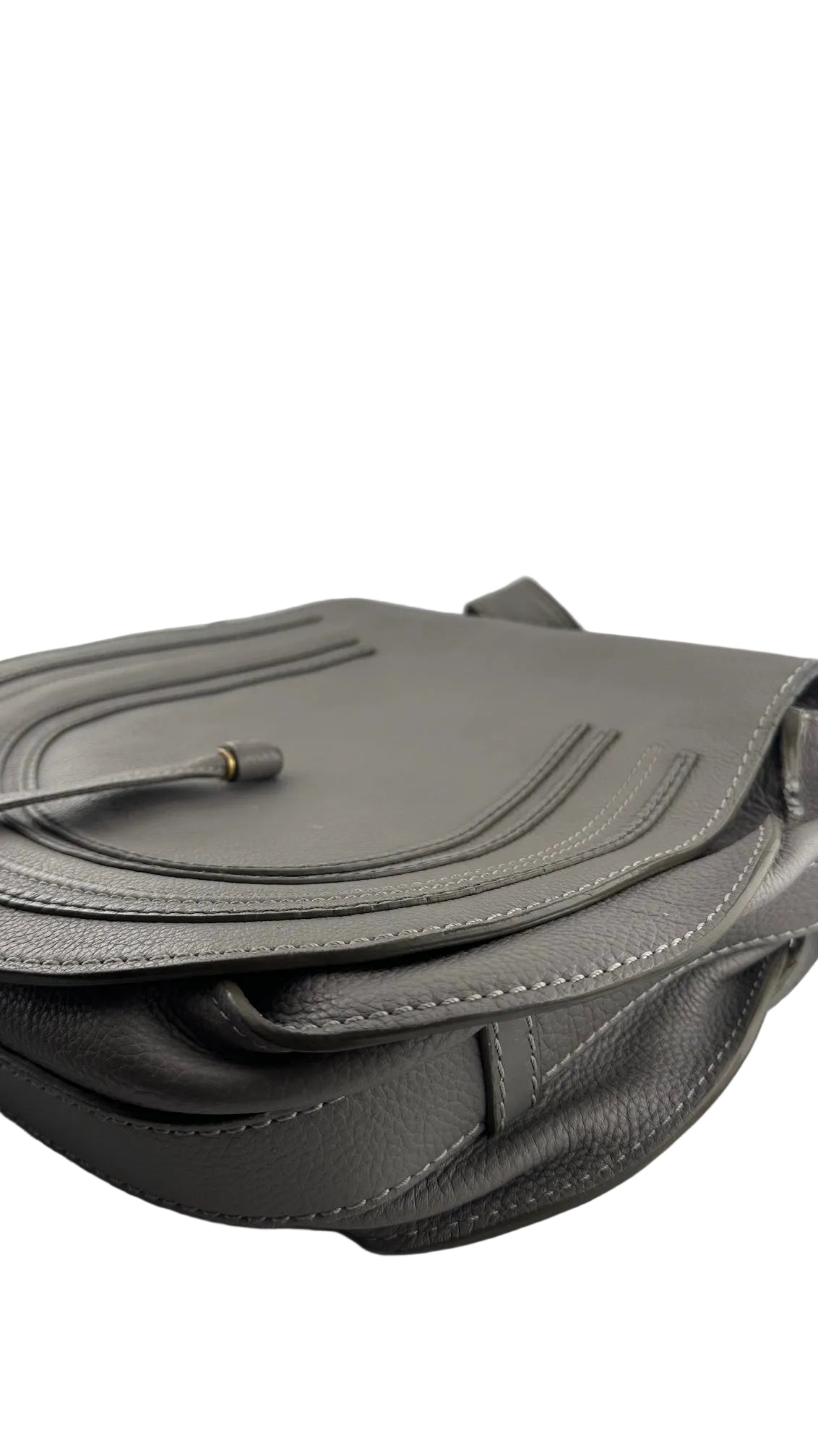 Chloe - Gray Satchel Crossbody Large