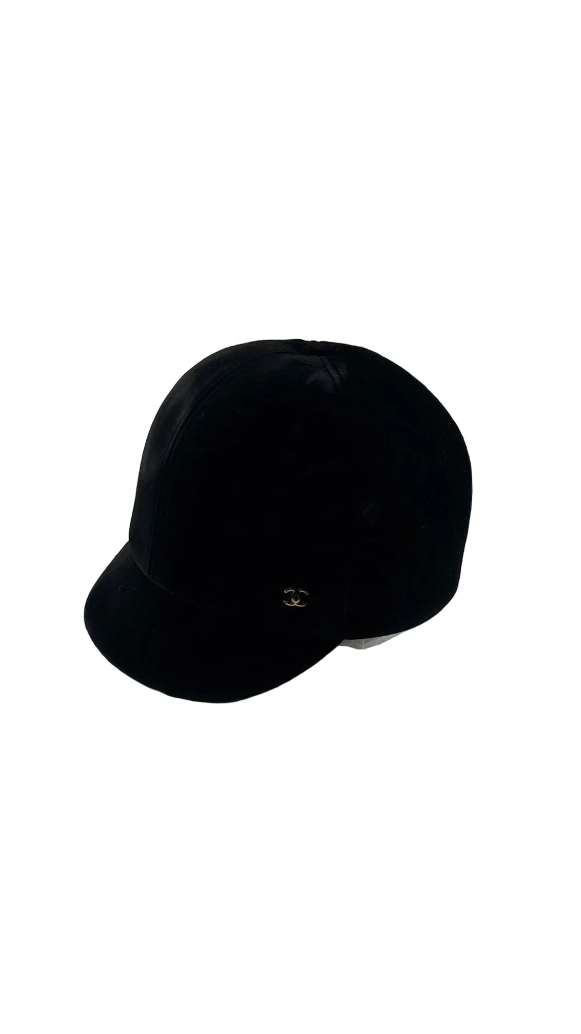 Chanel - Black Velvet Riding Cap
