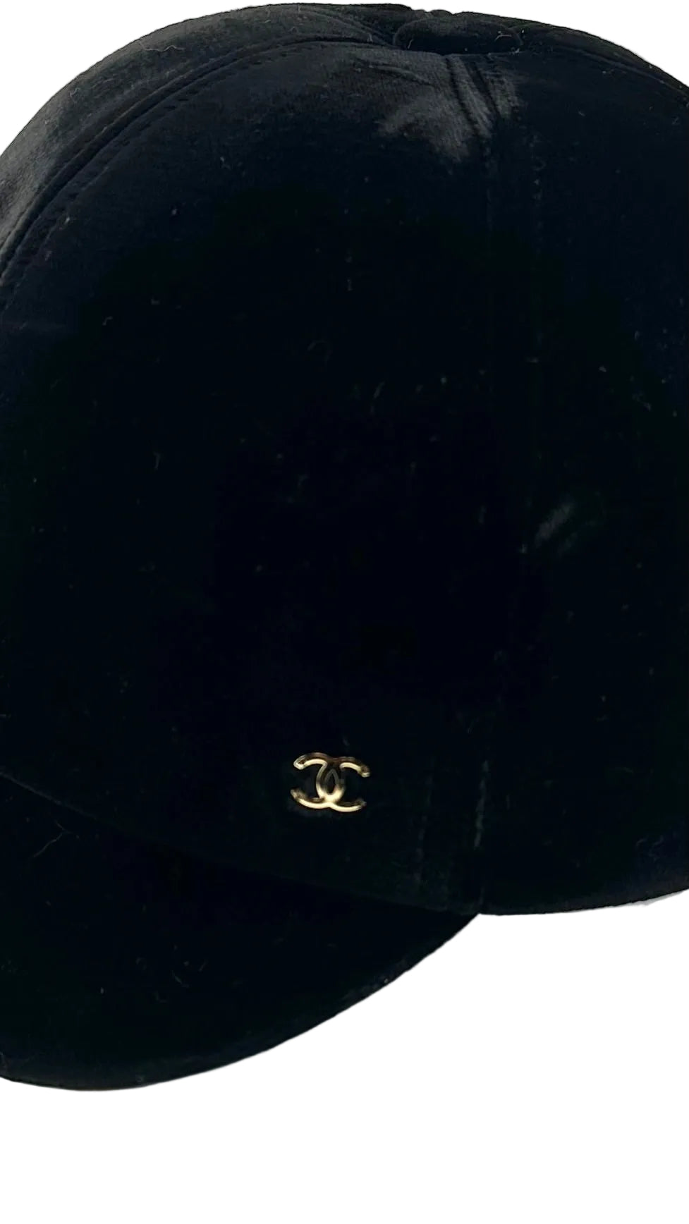 Chanel - Black Velvet Riding Cap