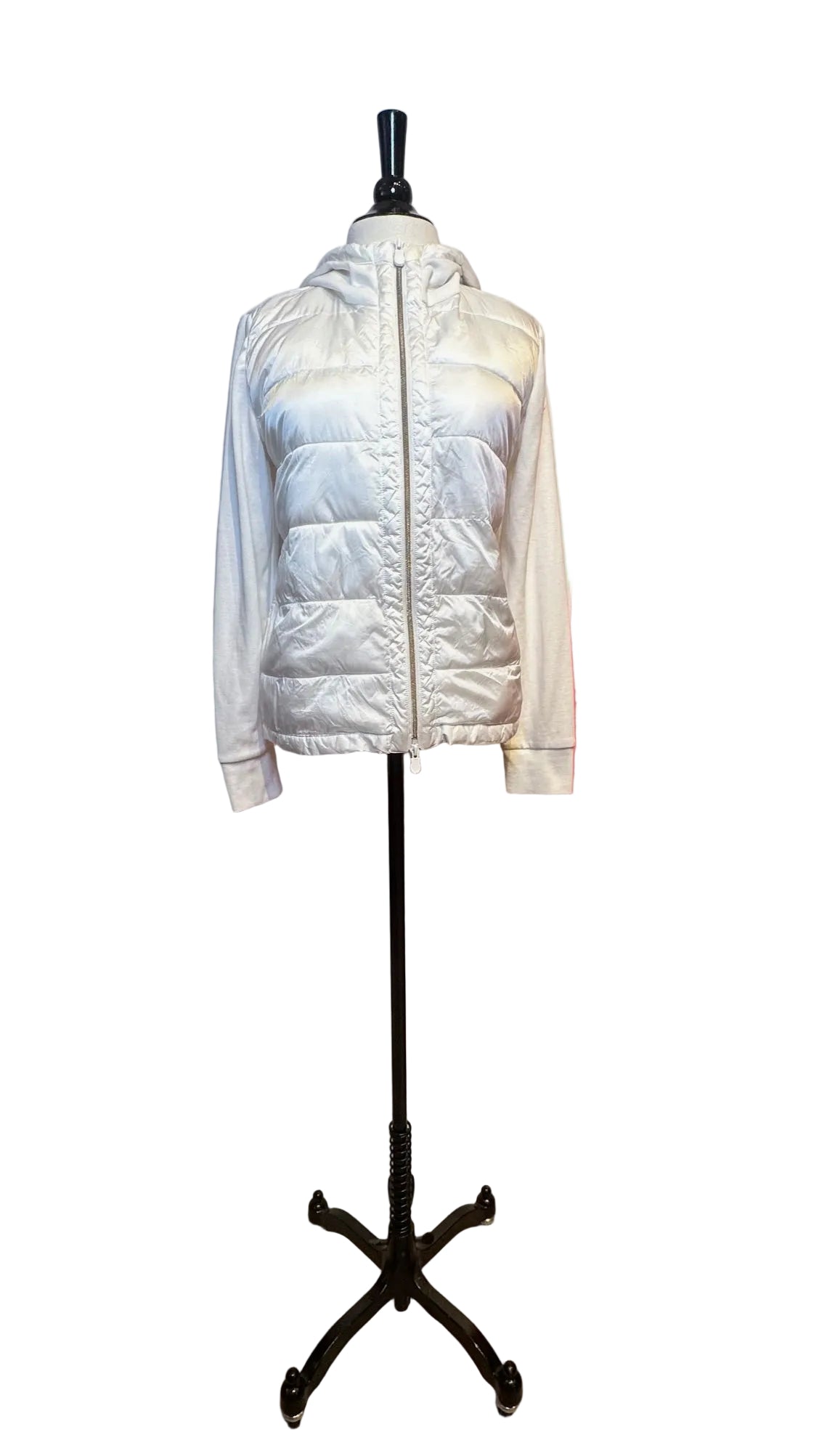 SAVE THE DUCK - White Fleece Puffer Jacket