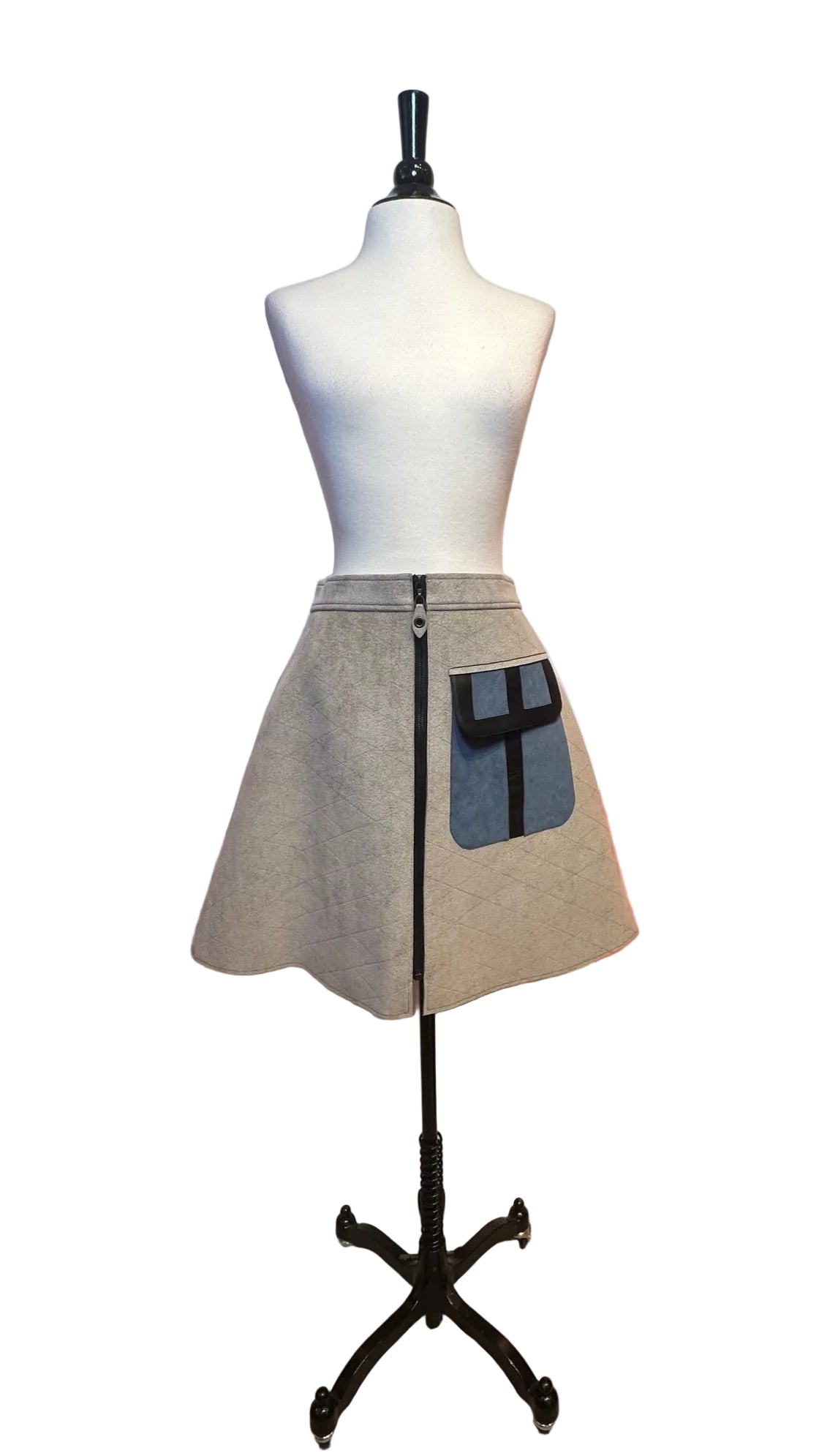 Louis Vuitton - Gray Blue Pocket Skirt - M