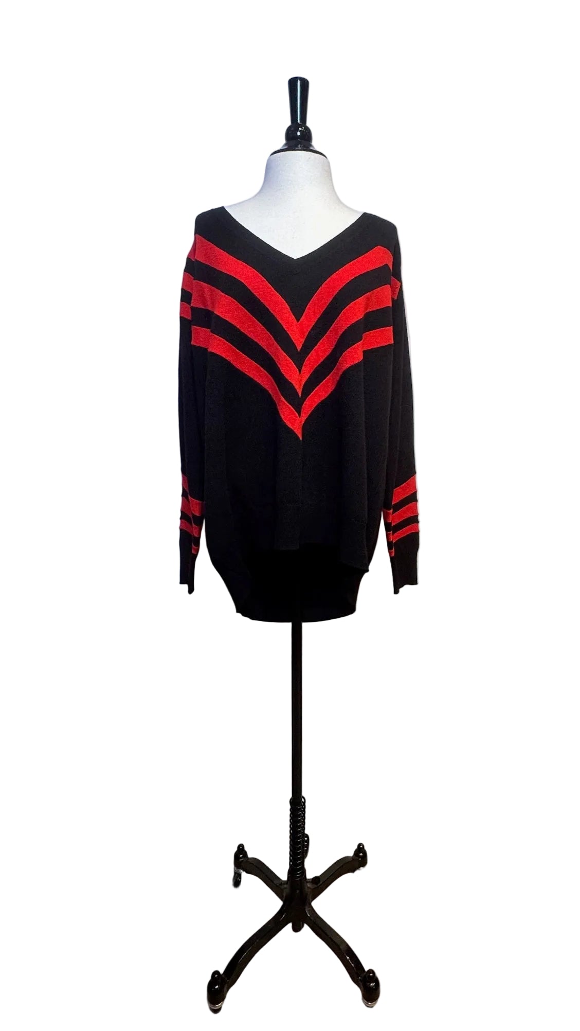 Prada - Black Red Stripe Cashmere Sweater - 40
