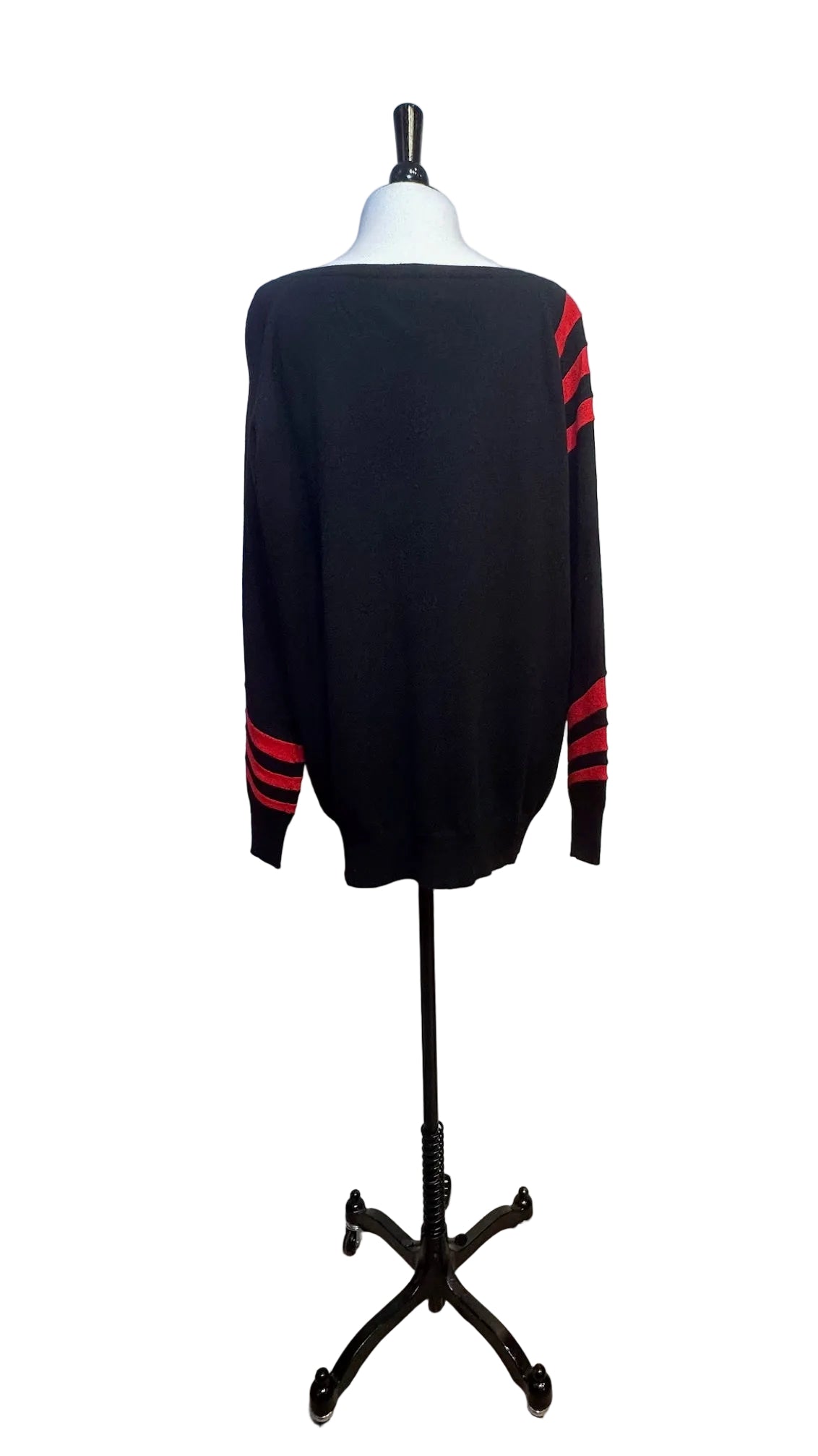Prada - Black Red Stripe Cashmere Sweater - 40