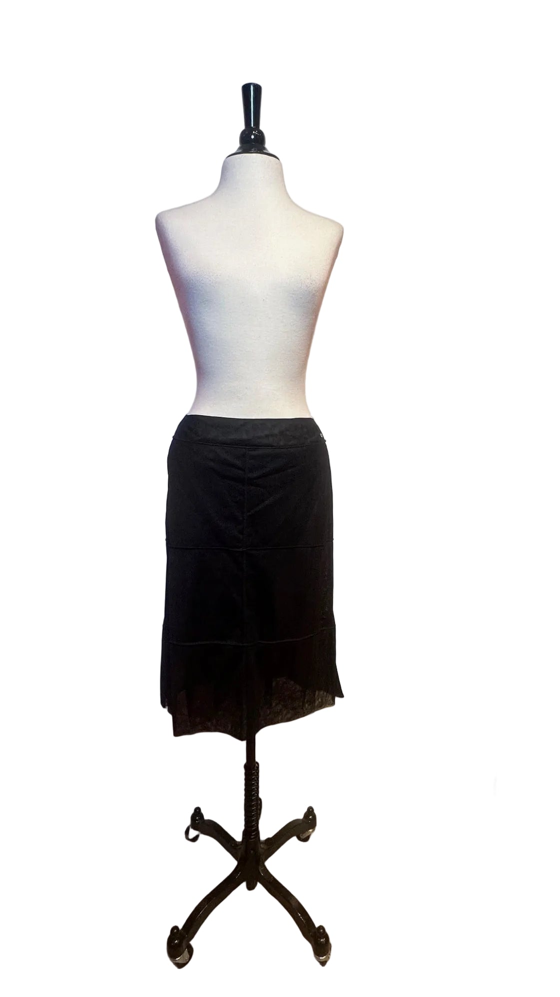 Chanel - Black Mesh Skirt - 38