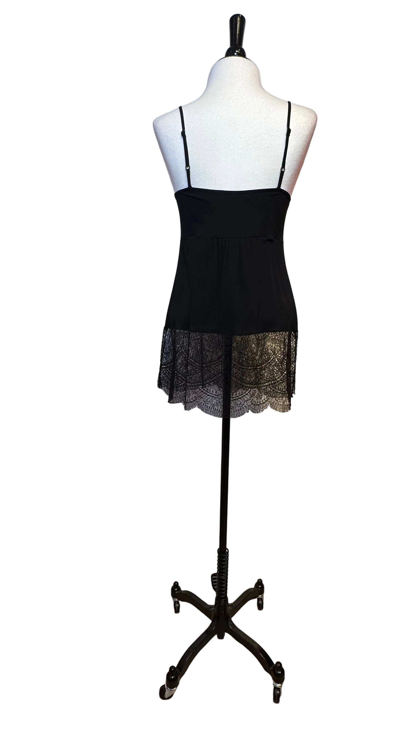 Cristi Garconne - Black Lace Slip Dress